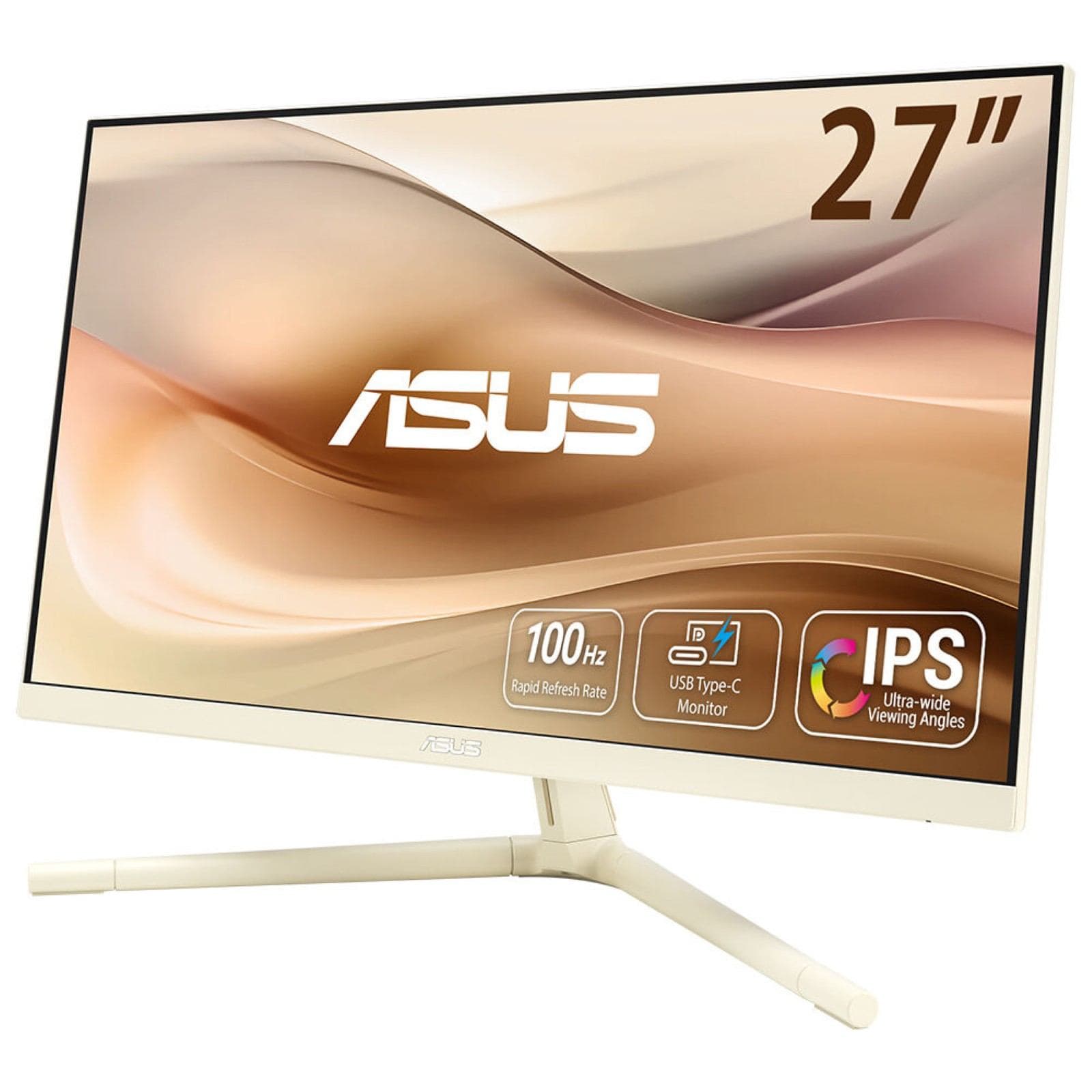ASUS VU279CFE-M Monitor PC 68,6 cm [27] 1920 x 1080 Pixel Full HD LCD Beige (ASUS VU279CFE-M - LED monitor - gaming - 27 - 1920 x 1080 Full HD [1080p] @ 100 Hz - IPS - 250 cd/mÂ² - 1300:1 - 1 ms - HDMI, USB-C - oat milk)