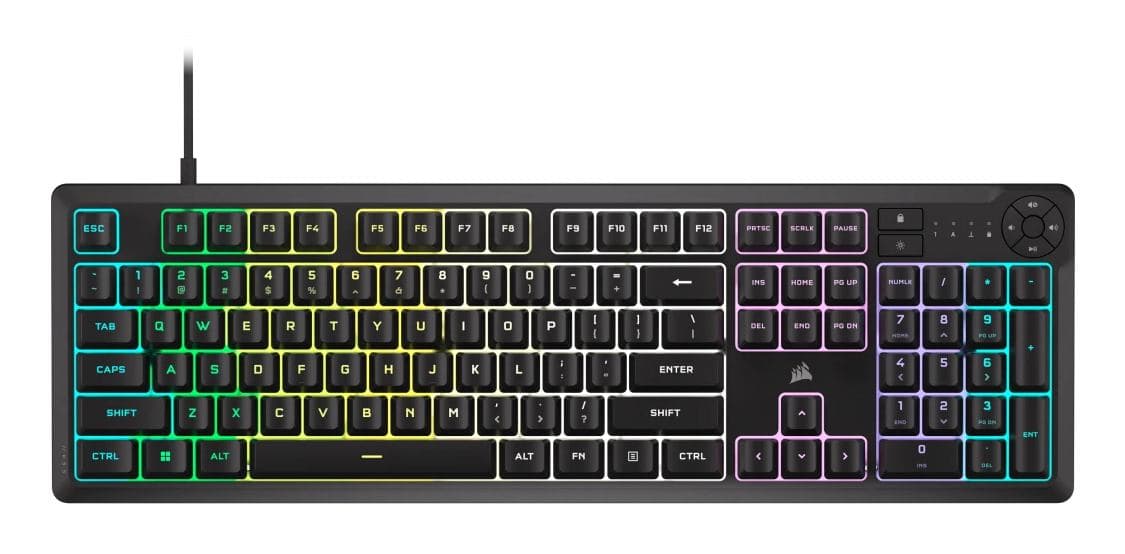 Corsair K55 CORE RGB tastiera Gaming USB Nero (CORSAIR K55 CORE RGB GAMING KB BLACK) - Versione UK