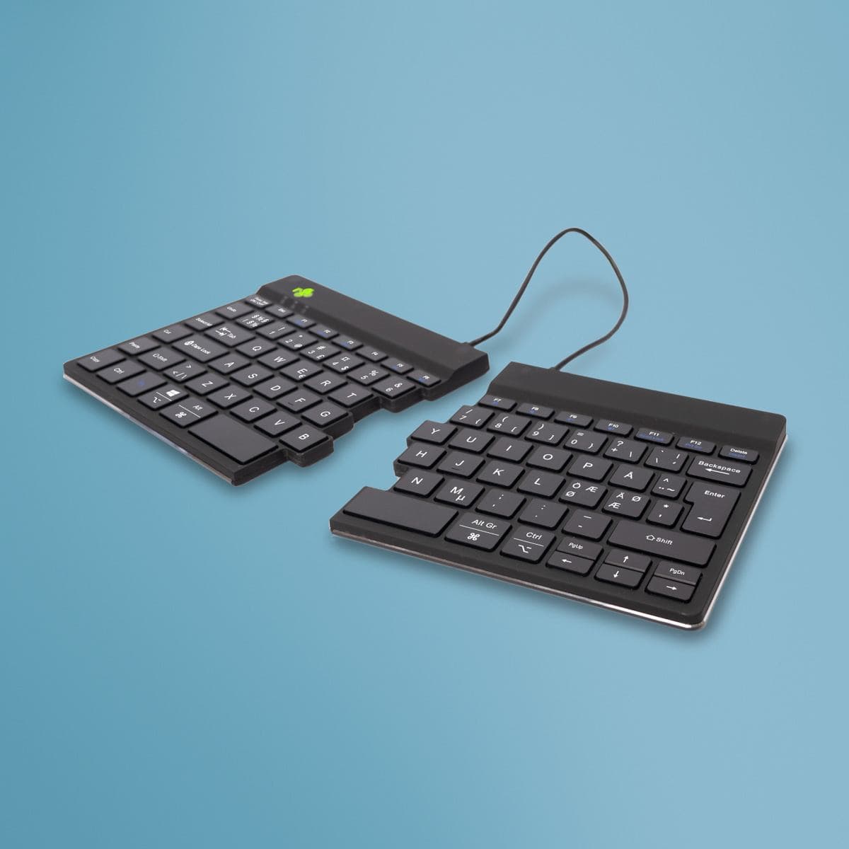 R-Go Tools Tastiera ergonomica R-Go Split Break con software di interruzione, tastiera split, QWERTY [ND], Bluetooth, nero (R-Go Split Break Ergonomic Keyboard, Q)