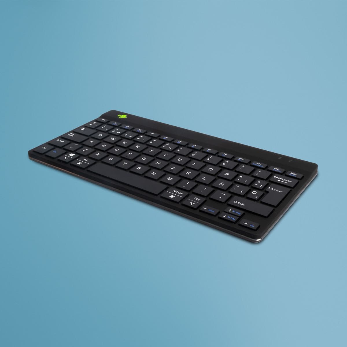 R-Go Tools Tastiera ergonomica R-Go Compact Break, tastiera compatta con software break, QWERTY [ES], bluetooth, nero (R-Go Compact Break keyboard, - QWERTY [ES], bluetooth, black)