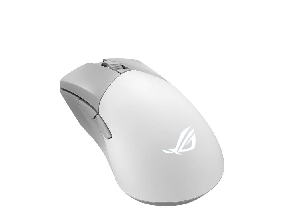 ASUS ROG Gladius III Wireless Aimpoint White mouse Gaming Mano destra RF Wireless + Bluetooth + USB Type-A Ottico 36000 DPI (ASUS ROG Gladius III Wireless AimPoint Gaming Mouse, White)