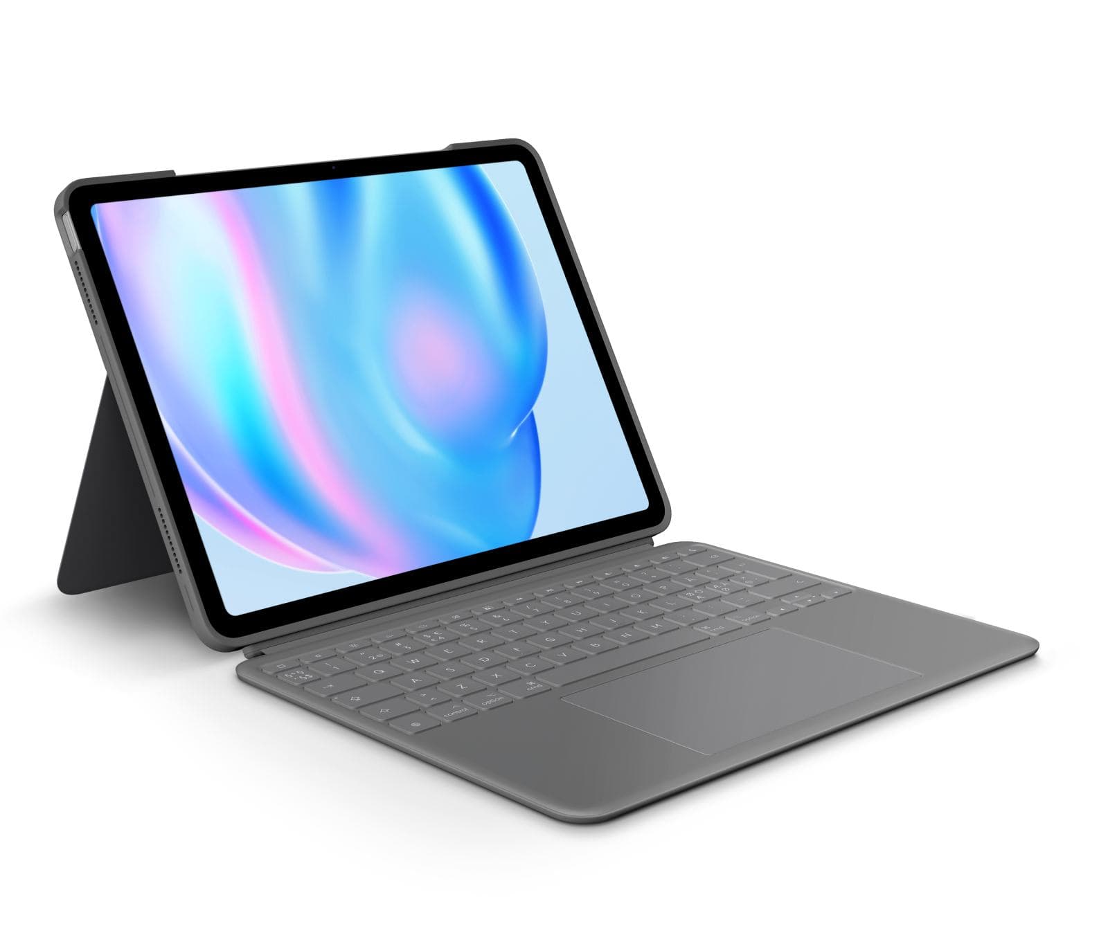 Logitech Combo Touch QWERTY Danese, Finlandese, Norvegese, Svedese Smart Connector Grigio (COMBOTOUCH FOR IPADAIR 13INCHM2 - OXFORD GREY - PAN - NORDICS-517)