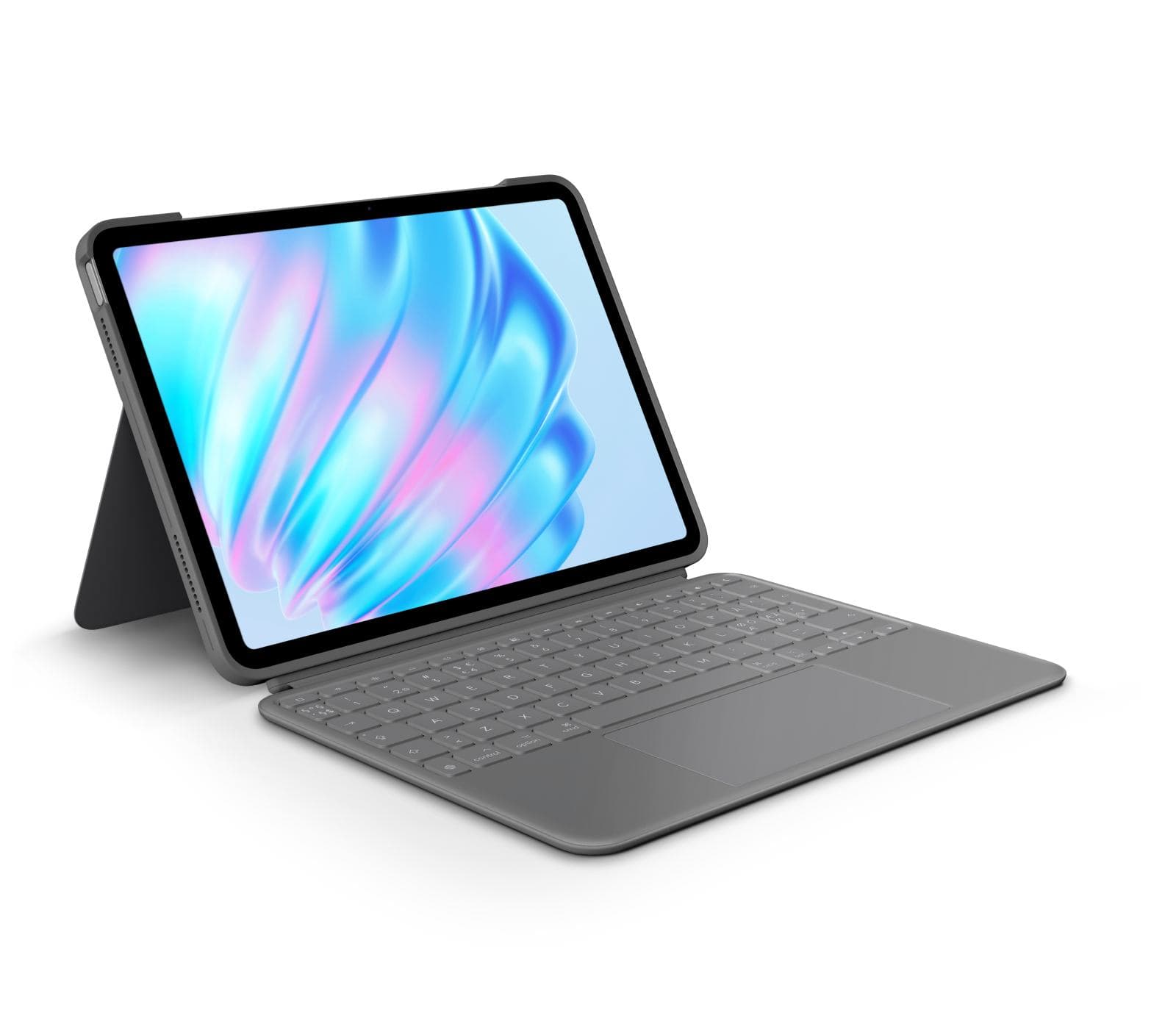 Logitech Combo Touch QWERTY Danese, Finlandese, Norvegese, Svedese Smart Connector Grigio (Logitech Combo Touch - tastatur og fol)