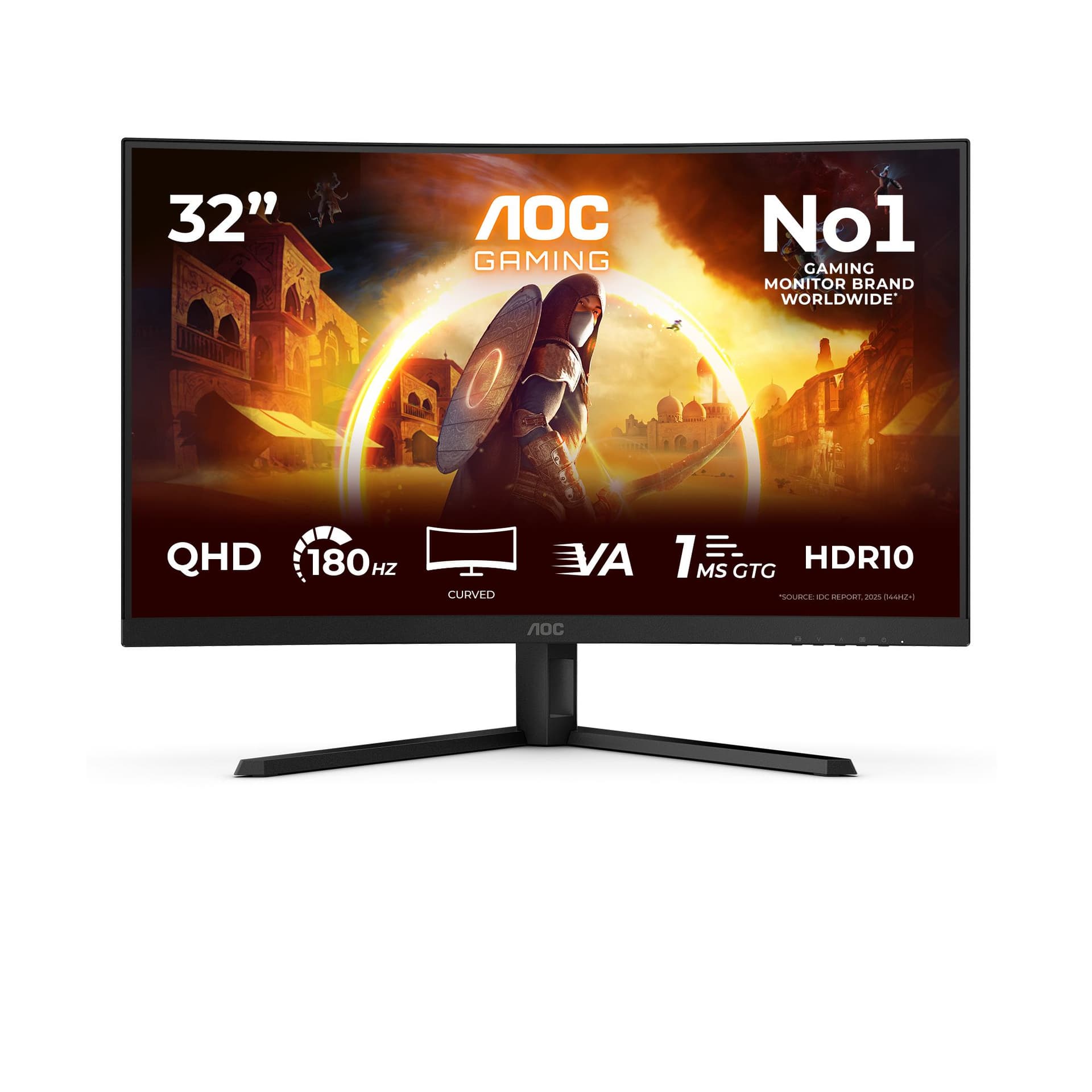 AOC G4 CQ32G4VE Monitor PC 80 cm [31.5] 2560 x 1440 Pixel Quad HD LCD Nero, Grigio (AOC 31.5 VA MON CURVED CQ32G4VE)