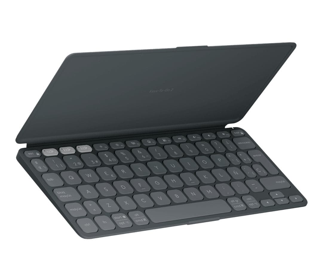 Logitech Keys-To-Go 2 (KEYS-TO-GO 2 - GRAPHITE - DEU - WESTMID-511) - Versione Tedesca