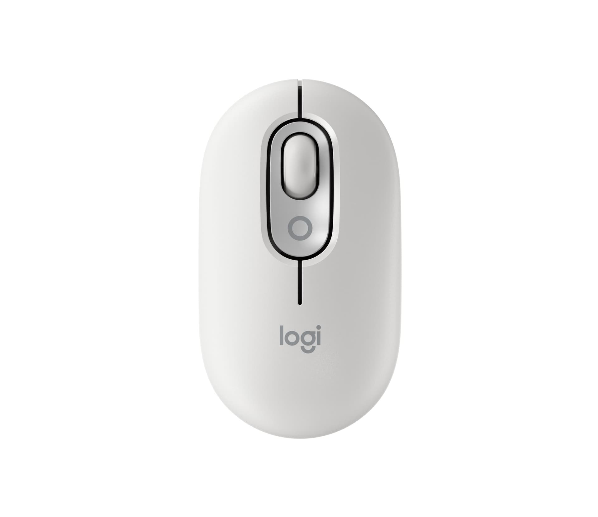 Logitech POP mouse Universale Ambidestro Bluetooth Ottico 4000 DPI (POP MOUSE WITH EMOJI - OFF WHITE)