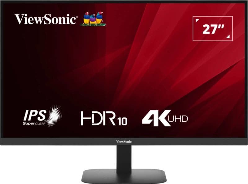 Viewsonic VA VA2708-4K-HD Monitor PC 68,6 cm [27] 3840 x 2160 Pixel 4K Ultra HD LED Nero (LED MONITOR VA2708-4K-HD 27IN - 1920X1080 16:9 5MS 1300:1 HDMI 1)