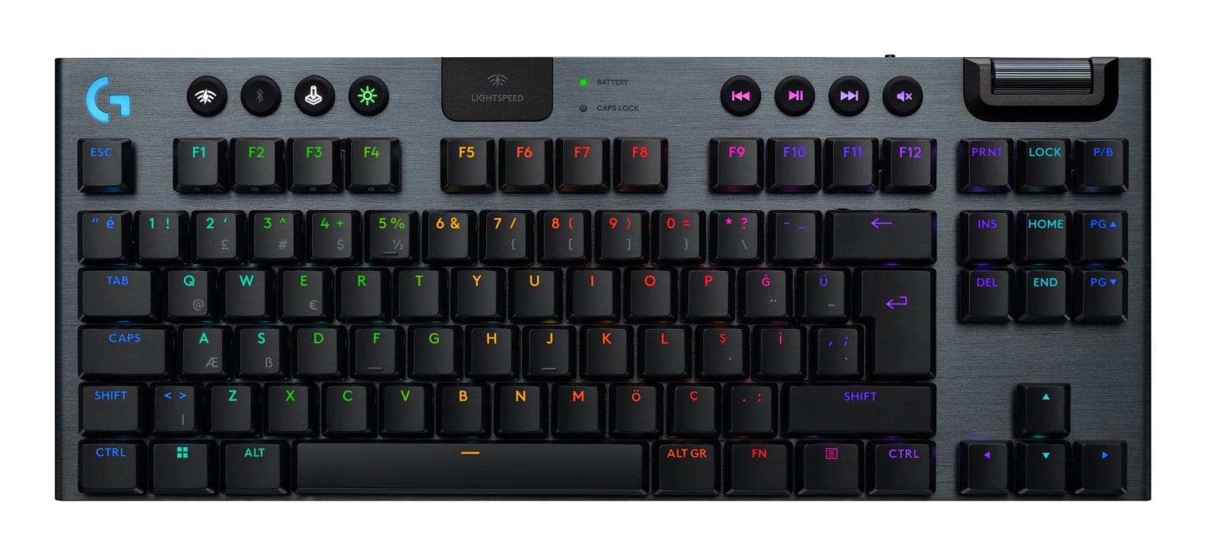 Logitech G G915 X Lightspeed tastiera Gaming USB + RF Wireless + Bluetooth QWERTY US International Nero (G915 X LIGHTSPEED TKL WRLS G KB - BLACK - US INTL - EMEA28I-935) - Versione Tedesca