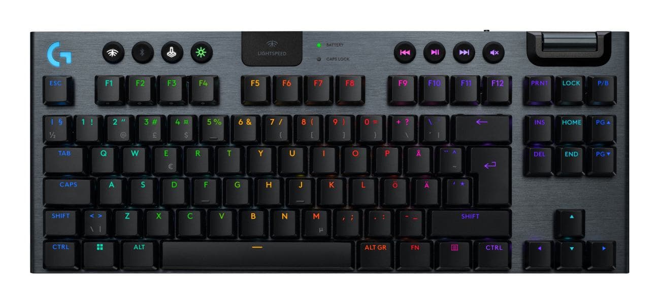 Logitech G G915 X LIGHTSPEED tastiera Gaming USB + RF Wireless + Bluetooth QWERTY Nordic Nero (Logitech G G915 X - tastatur - gaming,)