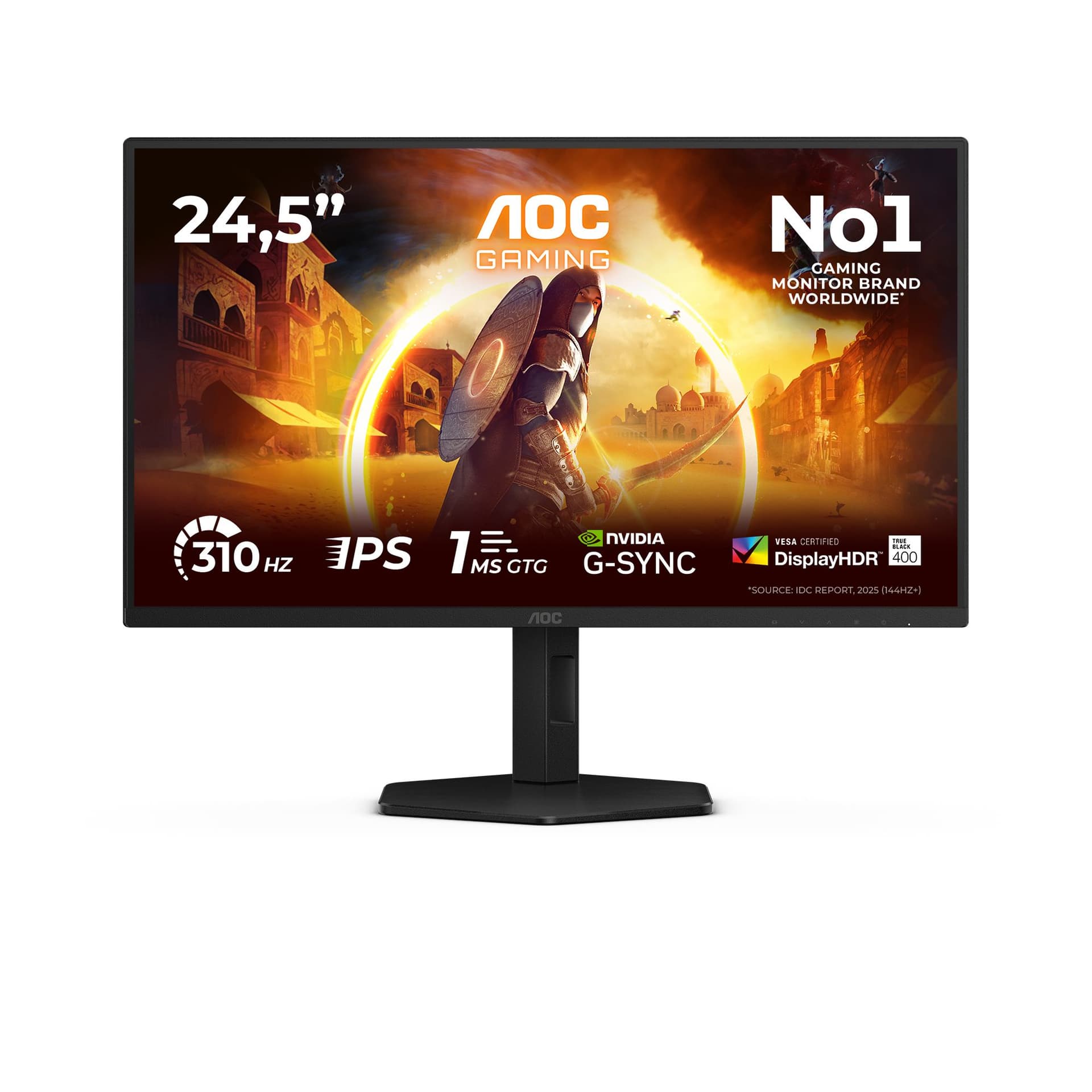 AOC G4 25G4SXU Monitor PC 62,2 cm [24.5] 1920 x 1080 Pixel Full HD LED Nero, Grigio (AOC 24.5 IPS MONITOR 25G4SXU)