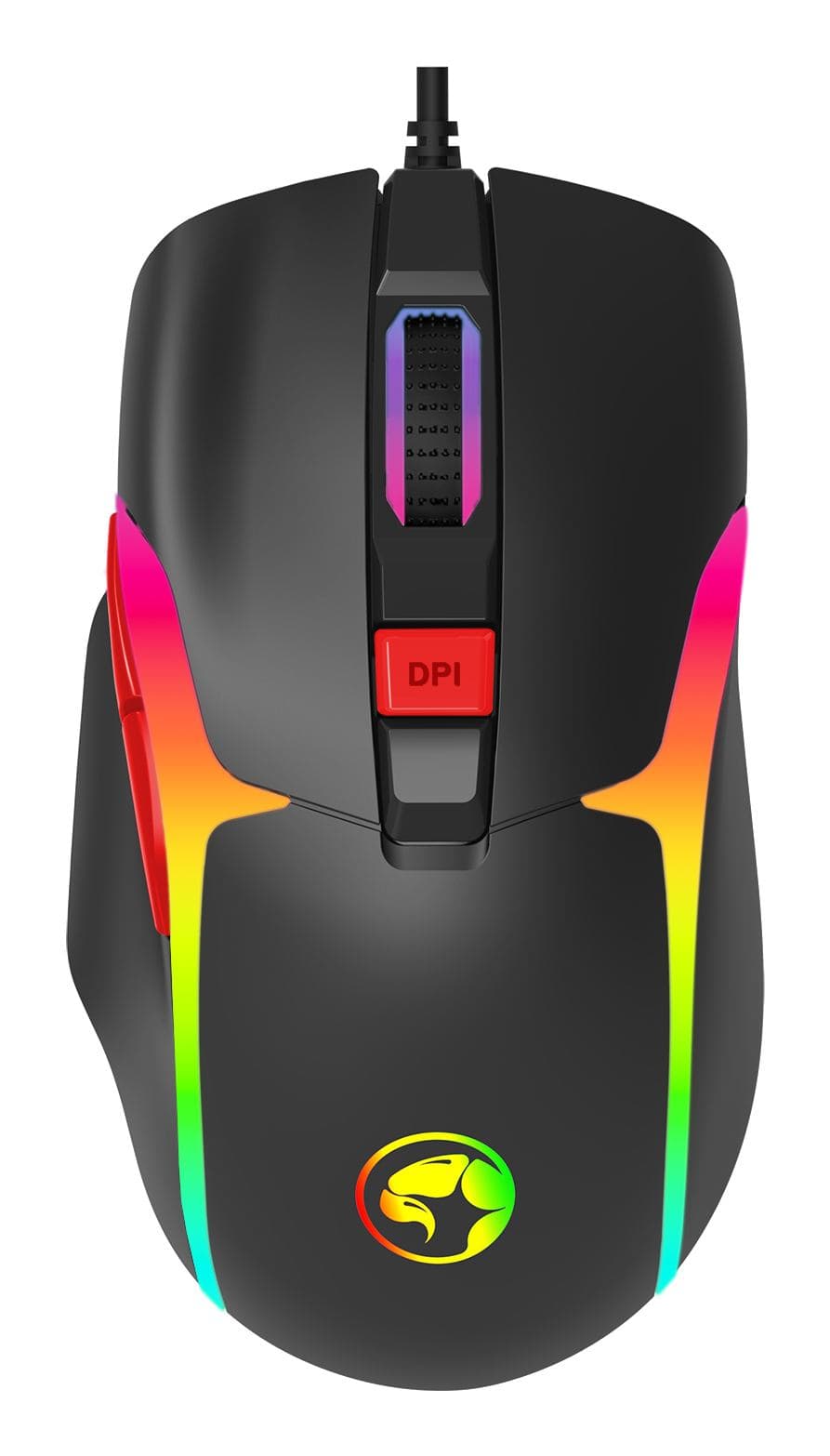 Marvo M360 Tepo 70 mouse Gaming Mano destra Meccanico 12000 DPI (Marvo Scorpion M360 Tepo 70 RGB Adjustable DPI Gaming Mouse)