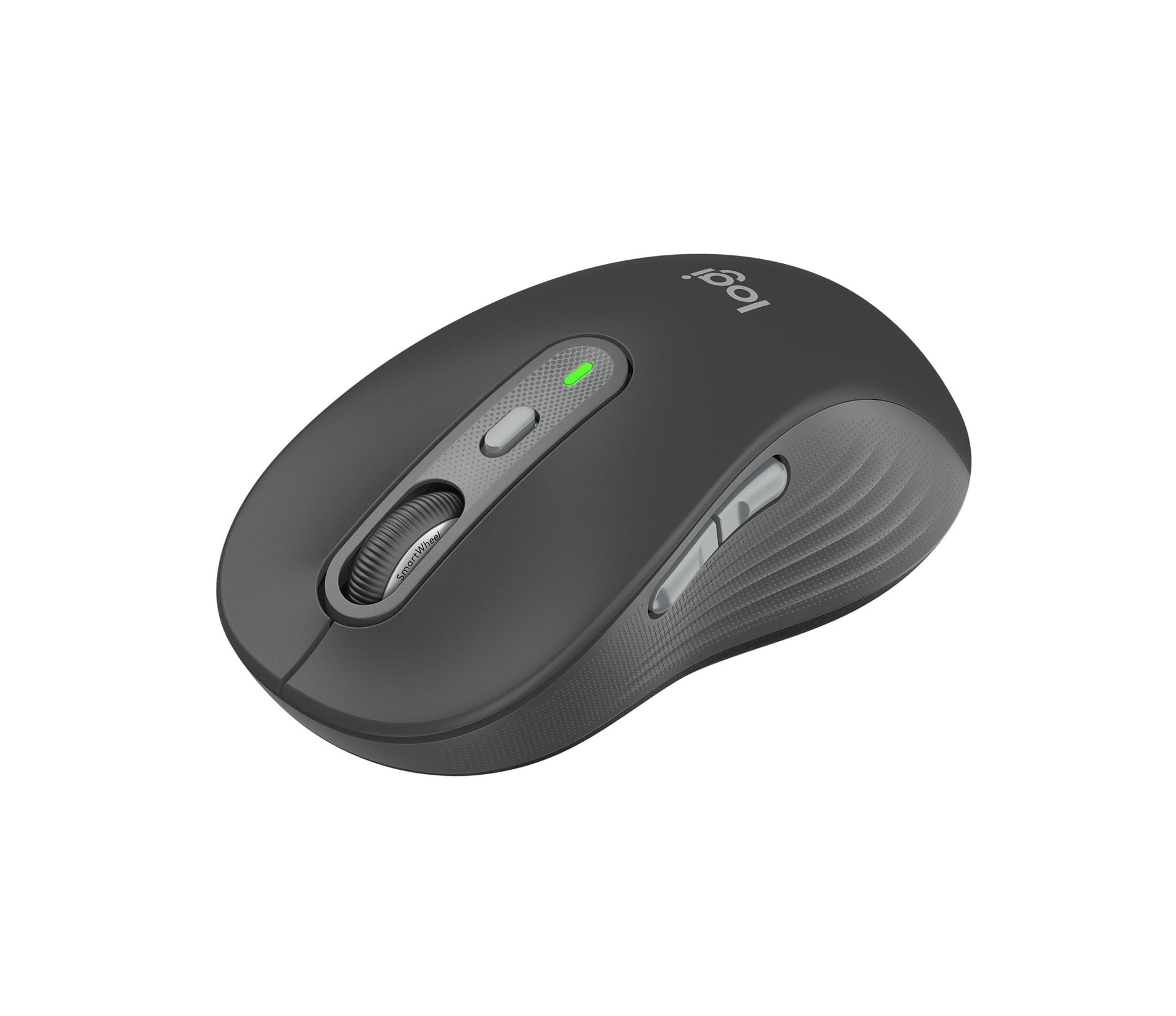 Logitech Signature Plus M750L mouse Universale Mano destra RF senza fili + Bluetooth Ottico 4000 DPI (Logitech Signature M750 - Mouse - ottica - 6 pulsanti - senza fili - 2.4 GHz, Bluetooth - ricevitore USB Logitech Logi Bolt - grafite)
