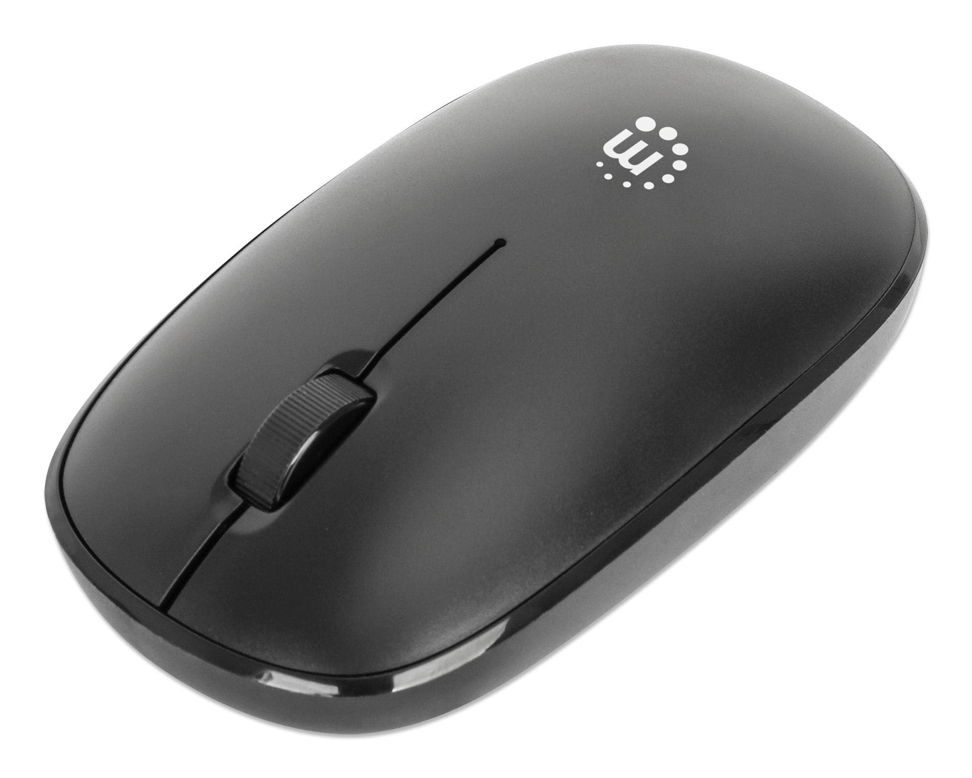 Manhattan MW3050 mouse Universale Ambidestro Ottico 1200 DPI (MW3050 Wireless USB Mouse, Black, 1200dpi, 2.4Ghz)