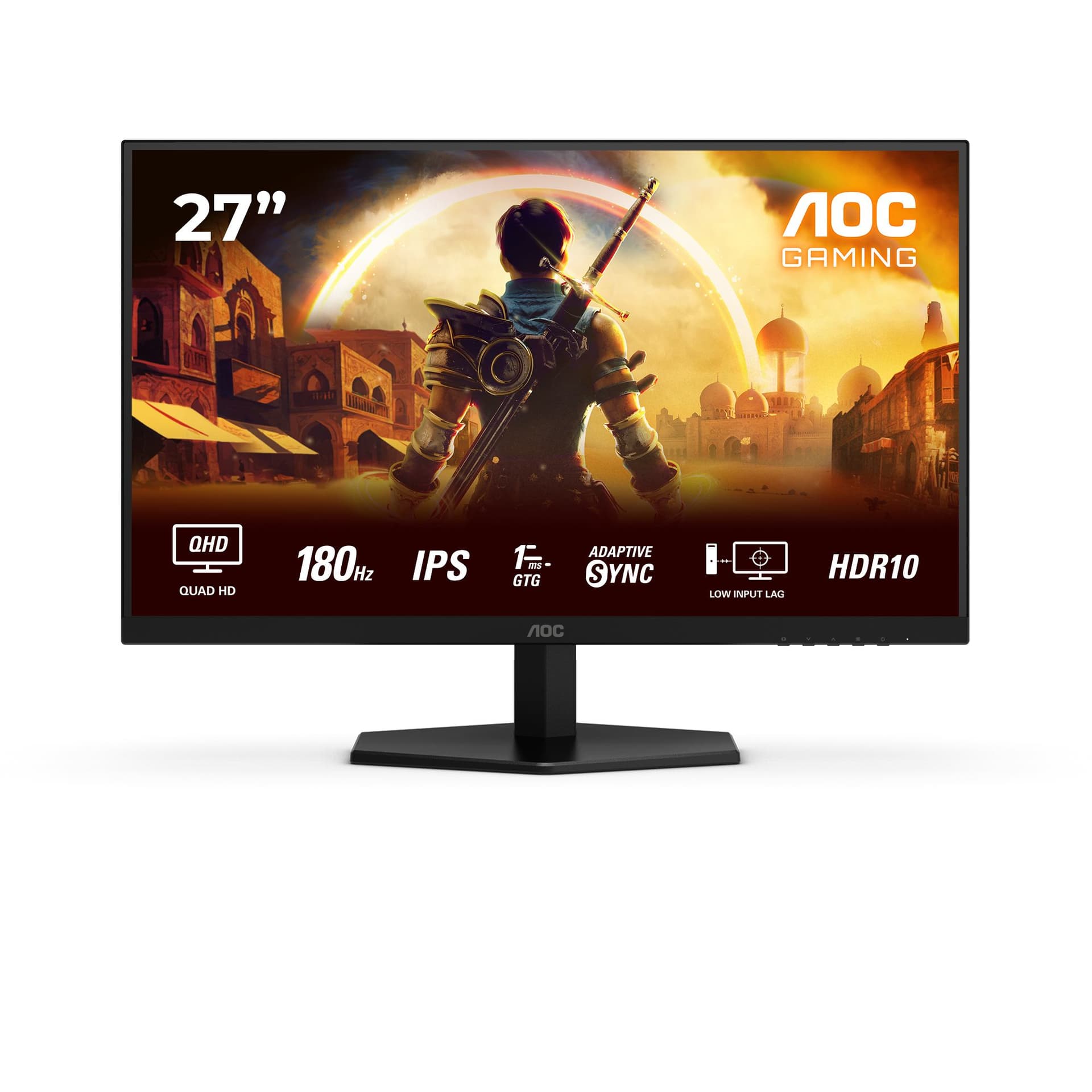 AOC G4 Q27G42XE Monitor PC 68,6 cm [27] 2560 x 1440 Pixel Quad HD Nero, Rosso (AOC Gaming Q27G42XE skÃ¦rm - WLED - 27)