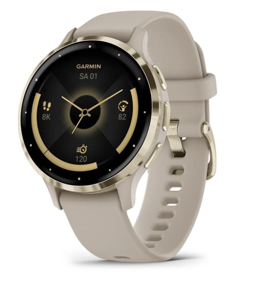 Garmin Venu 3S 3,05 cm [1.2] AMOLED 41 mm Digitale 390 x 390 Pixel Touch screen Oro, Grigio Wi-Fi GPS [satellitare] (Garmin Venu 3S Smartwatch frensh gray/soft gold)