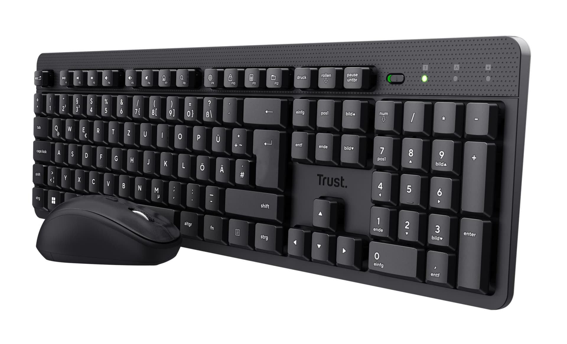 Trust TKM-360 tastiera Mouse incluso Ufficio RF Wireless QWERTY Nordic Nero (Trust TKM-360 - tastatur og mus-sÃ¦t -)