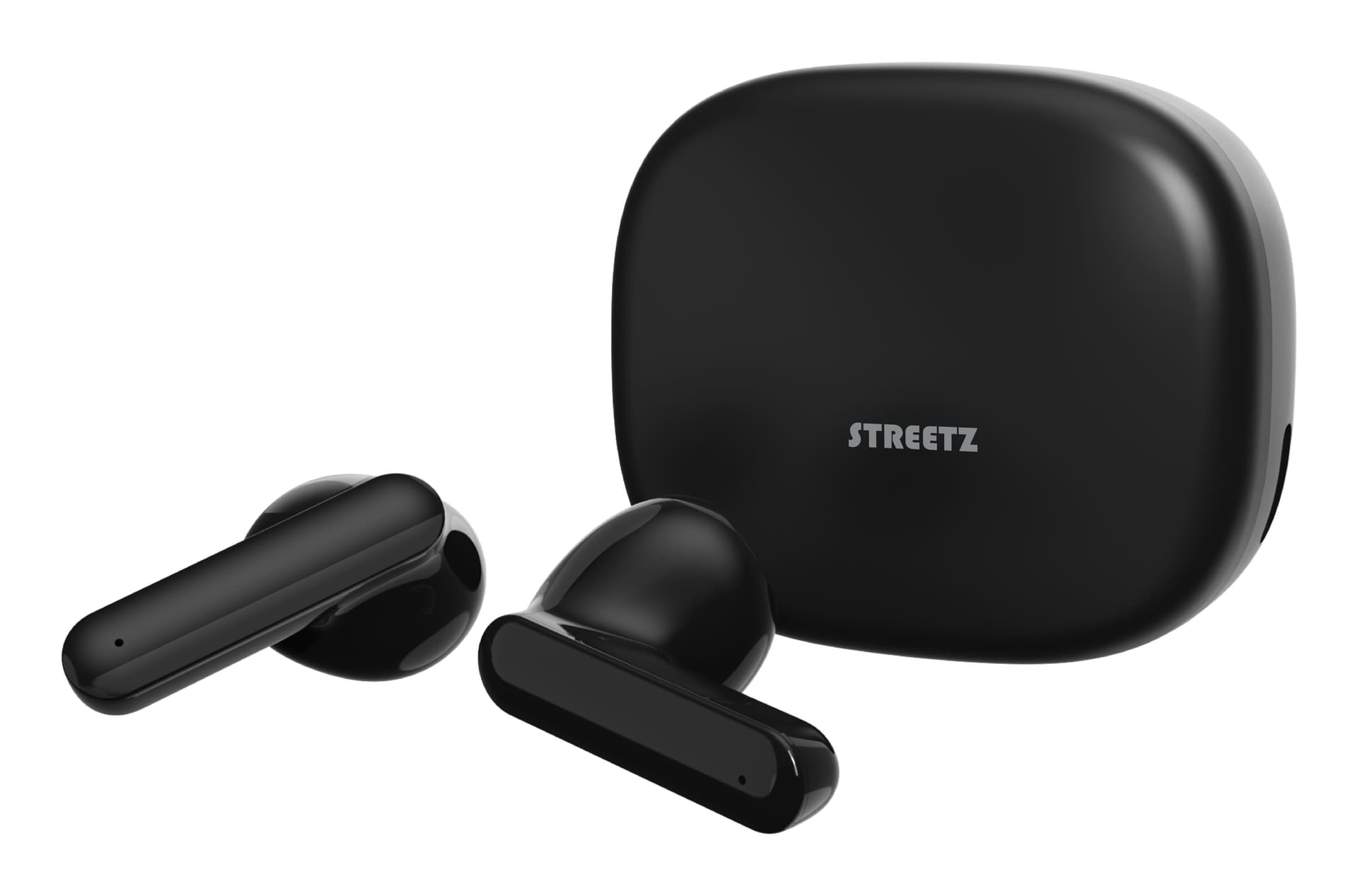 Deltaco T160-BLK cuffia e auricolare True Wireless Stereo [TWS] In-ear Musica e Chiamate USB tipo-C Bluetooth Nero (T160 TWS earphones, black)