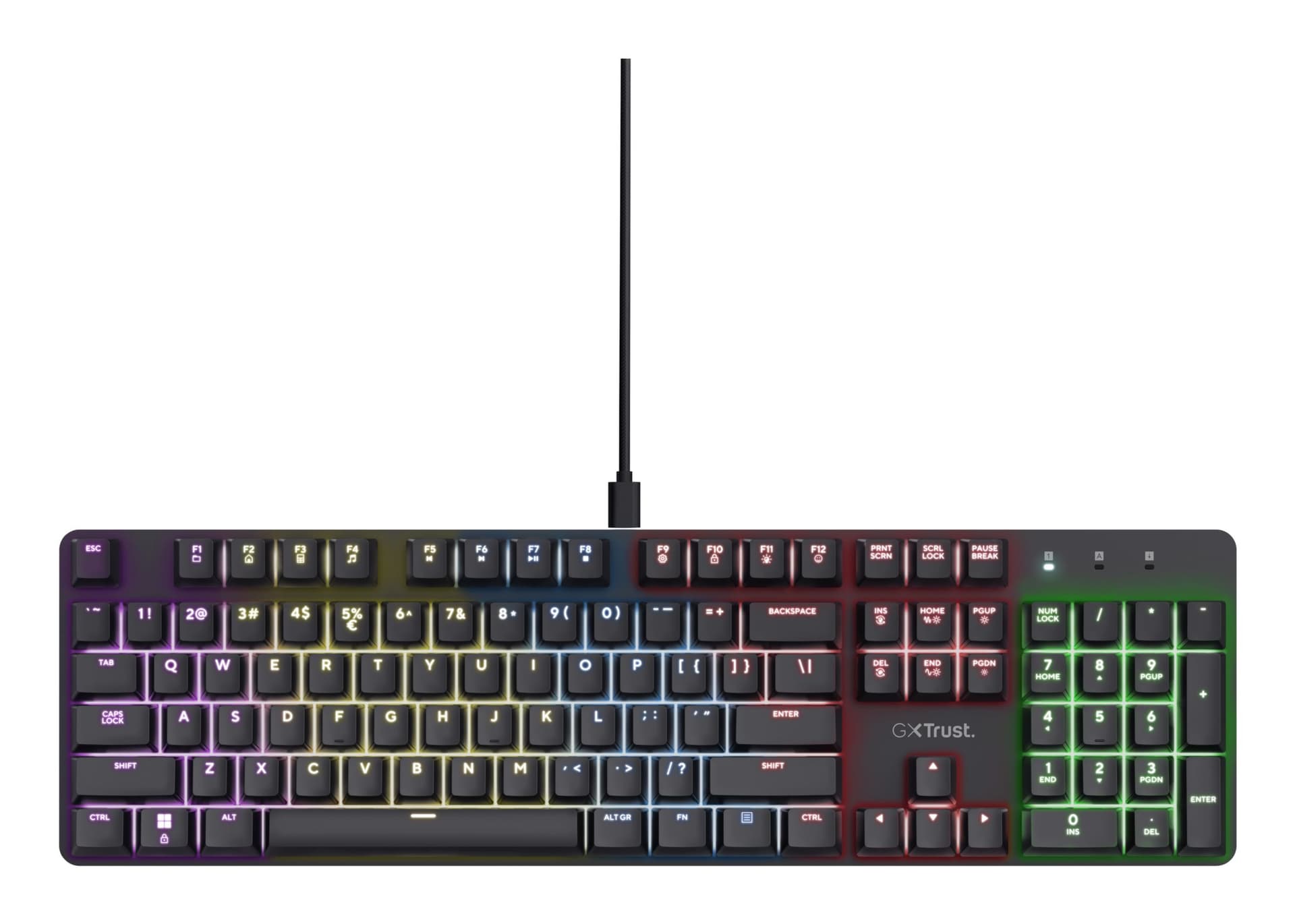 Trust GXT 871 Zora tastiera Gaming USB QWERTY Inglese UK Nero ([A] Trust Gaming GXT871 ZORA MECHANICAL KEYBOARD UK) - Versione UK