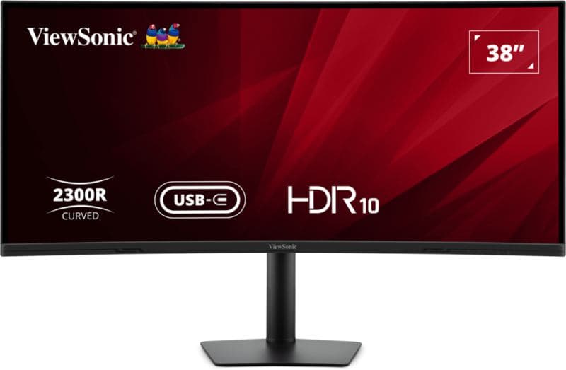 Viewsonic VA3820C Monitor PC 96,5 cm [38] 3840 x 1600 Pixel Wide Quad HD+ LED Nero (ViewSonic VA3820C - LED monitor - curved - 38 [37.5 viewable] - 3840 x 1600 UWQHD+ @ 75 Hz - IPS - 300 cd/mÂ² - 2000:1 - HDR10 - 4.785 ms - HDMI, DisplayPort - speake