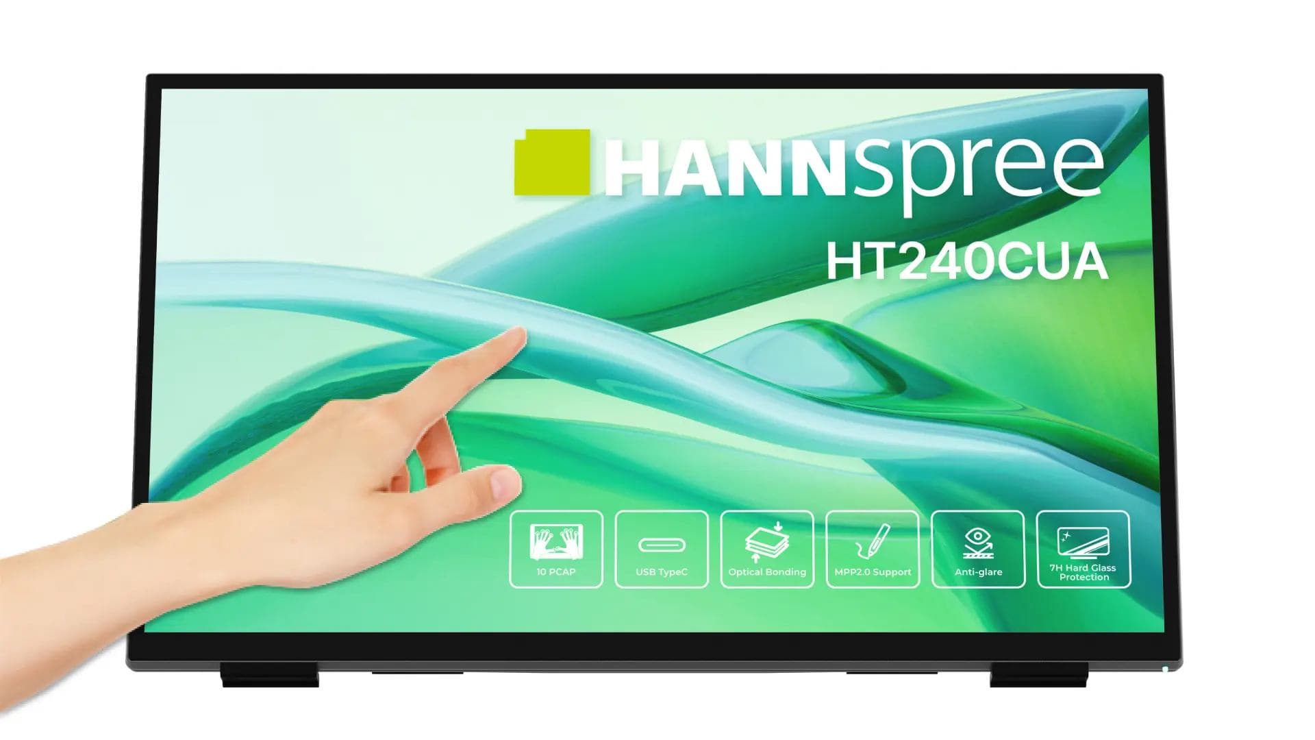 Hannspree HT240CUA Monitor PC 60,5 cm [23.8] 1920 x 1080 Pixel Full HD LED Touch screen Nero (24 TOUCH OPTICAL USB HUB MPP2 SUP)