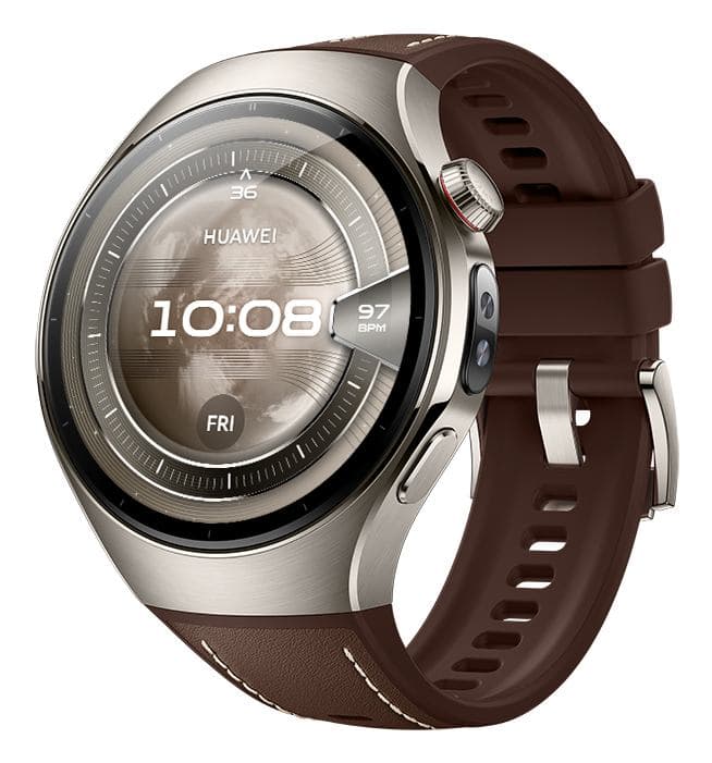 Huawei WATCH 5 3,51 cm [1.38] AMOLED 46 mm Digitale 466 x 466 Pixel Touch screen Argento GPS [satellitare] (Huawei Rates-L29L Watch 5 titanium Smartwatch 46mm brown composite leather)