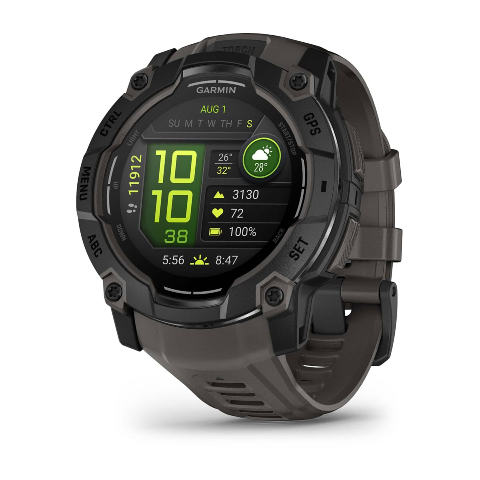 Garmin Instinct 3 AMOLED 3,3 cm [1.3] 50 mm Digitale 416 x 416 Pixel Touch screen Nero GPS [satellitare] (Garmin Instinct 3 AMOLED - sort fiberf)