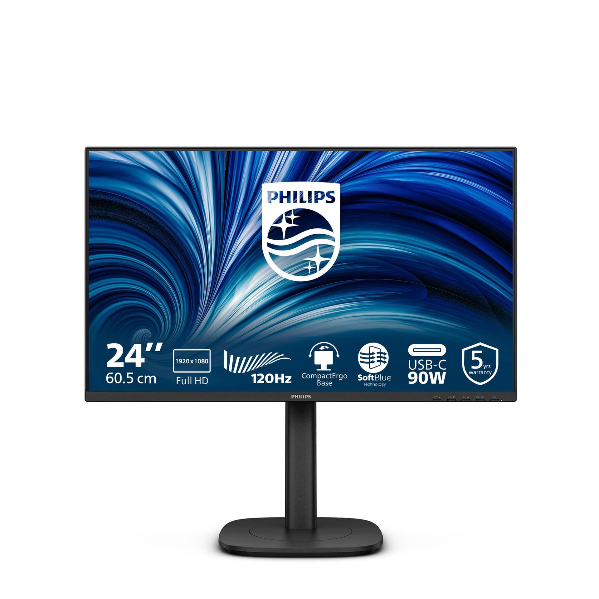 Philips Serie 3000 24B2U3301/00 Monitor PC 60,5 cm [23.8] 1920 x 1080 Pixel Full HD LCD Nero (24B2U3301 23.8IN 60.45CM IPS - 1920X1080 4 MS 16:9 BLACK HDMI)