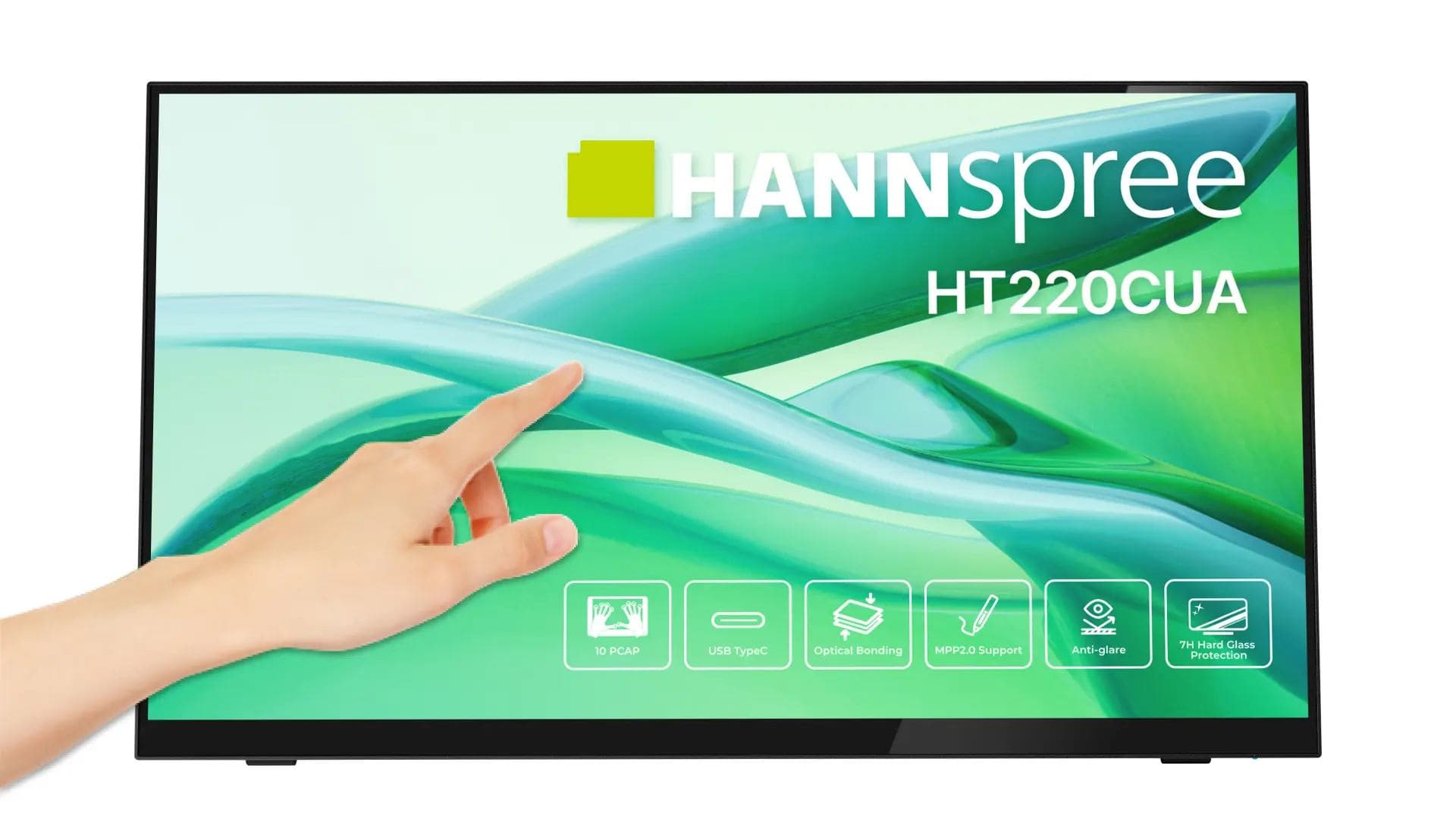 Hannspree HT220CUA Monitor PC 54,5 cm [21.4] 1920 x 1080 Pixel Full HD LED Touch screen Nero (HT 220 CUA 21.45IN TOUCH LED - IPS 16:9 1920X1080 1000:1 HDMI/D)