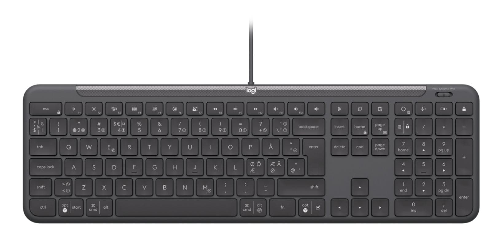 Logitech Signature Slim K620 for Business tastiera Ufficio USB QWERTY Inglese UK Grafite (WIRED KB K620 FOR BUSINESS - GRAPHITE - UK - INTNL-973) - Versione UK