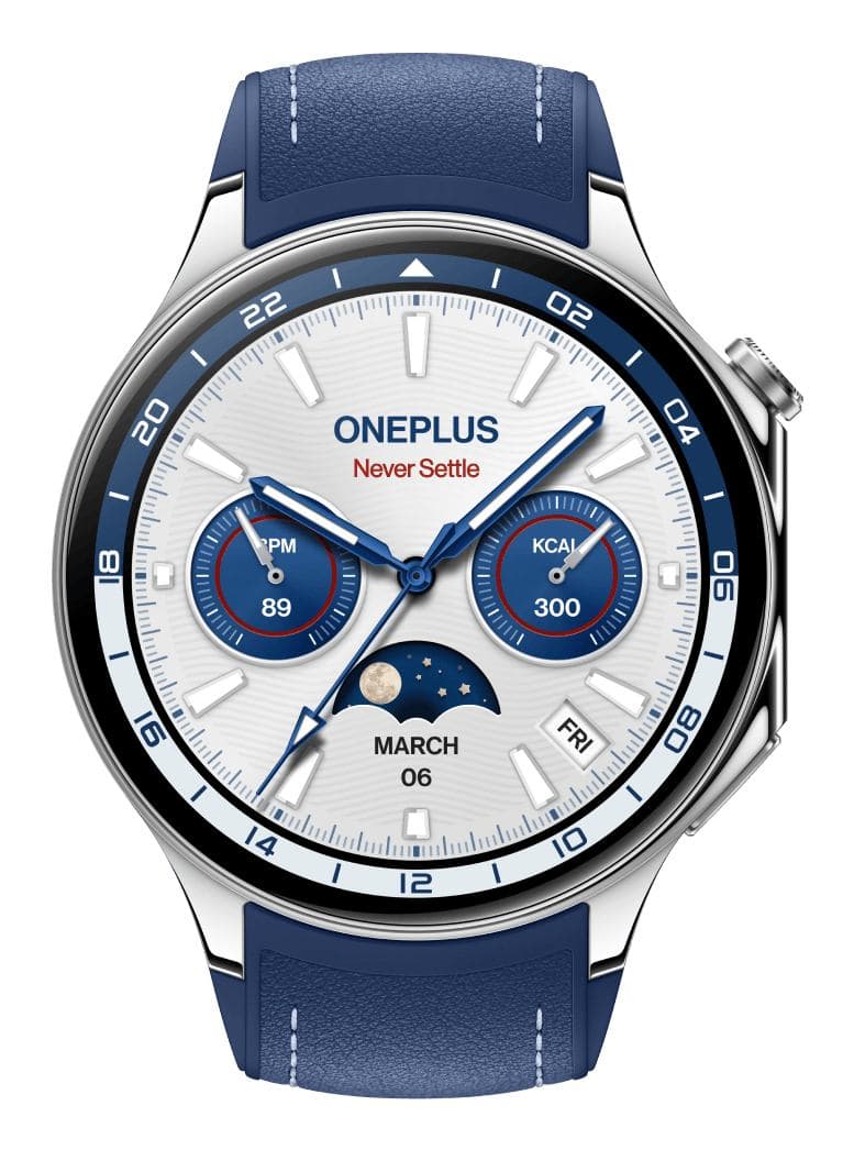 OnePlus Watch 2 3,63 cm [1.43] AMOLED 47 mm Digitale 466 x 466 Pixel Touch screen Blu Wi-Fi GPS [satellitare] (OnePlus Watch 2 Smartwatch nordic blue)