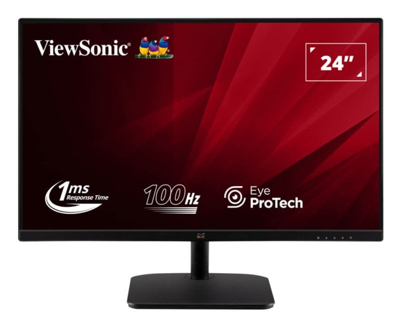 Viewsonic VA2432-H-2 Monitor PC 61 cm [24] 1920 x 1080 Pixel Full HD LED Nero (VA2432-H-2 23.8IN LCD MONITOR - 1920X1080 16:9 1MS 1300:1 VGA/HD)