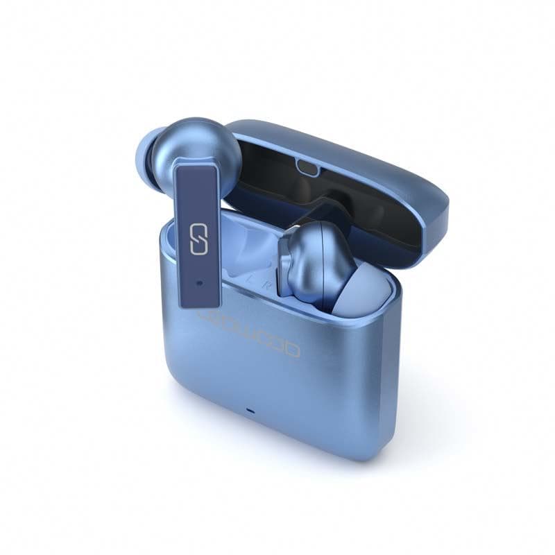 LEDWOOD Titan Auricolare True Wireless Stereo [TWS] In-ear Chiamate/Musica/Sport/Tutti i giorni USB tipo-C Bluetooth Azzurro (LEDWOOD Headphone Titan TWS True Wirel)