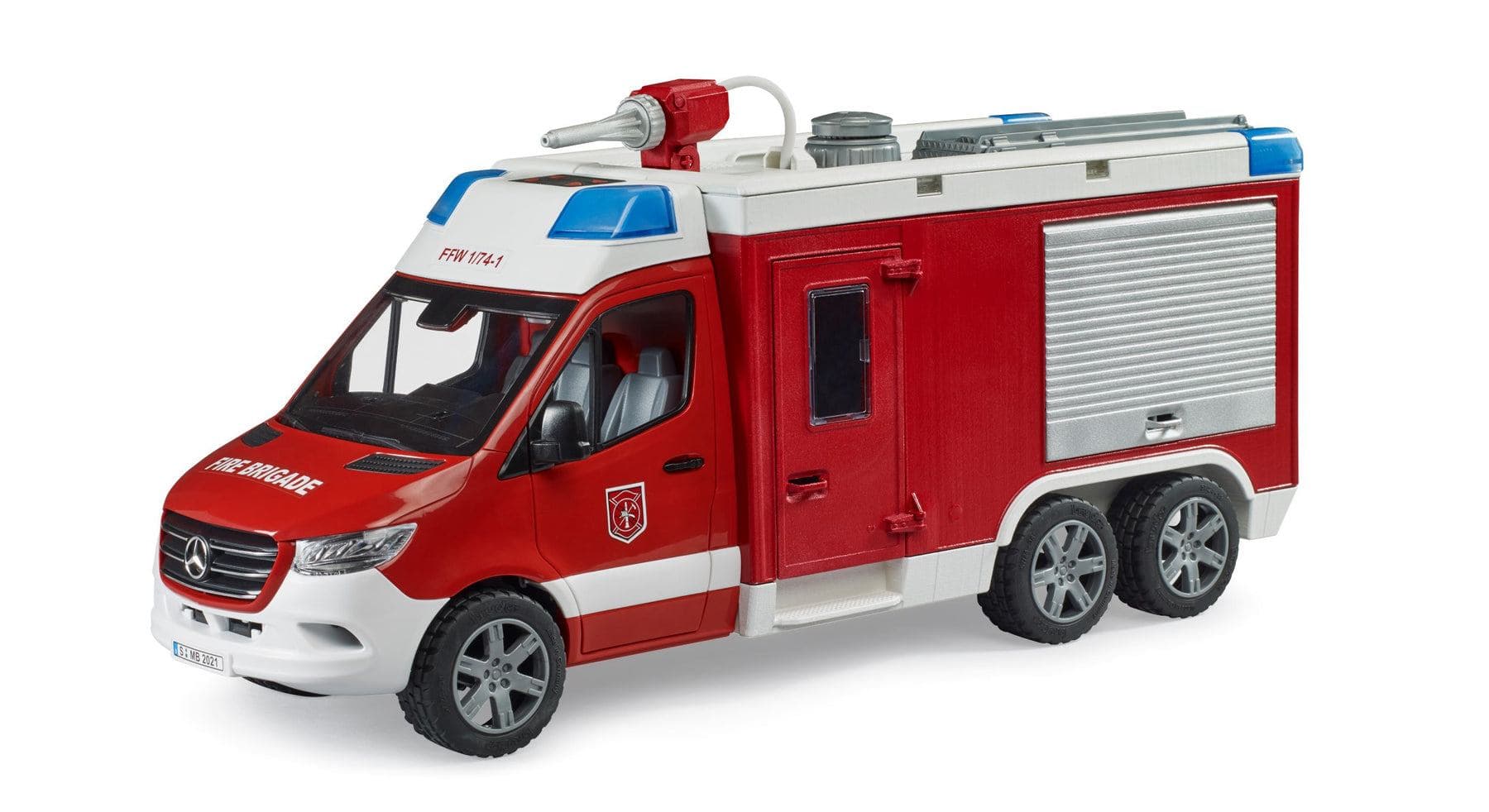 BRUDER Autopompa MB Sprinter con modulo Light + Sound (BRUDER Mercedes Benz Sprinter fire res)