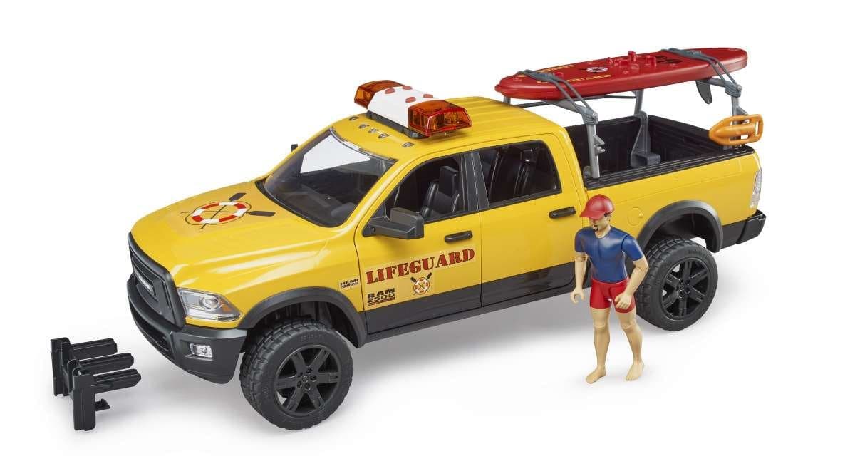 BRUDER RAM 2500 Power Wagon Life Guard con personaggio (BRUDER 02506 legetÃ¸jsbil)
