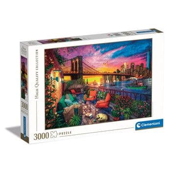 Clementoni Manhattan balcony sunset Puzzle 3000 pz Città (Manhattan)