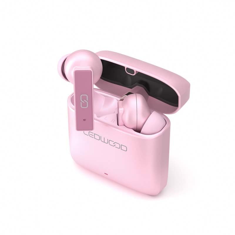 LEDWOOD Titan Auricolare True Wireless Stereo [TWS] In-ear Chiamate/Musica/Sport/Tutti i giorni USB tipo-C Bluetooth Rosa (LEDWOOD Headphone Titan TWS True Wirel)