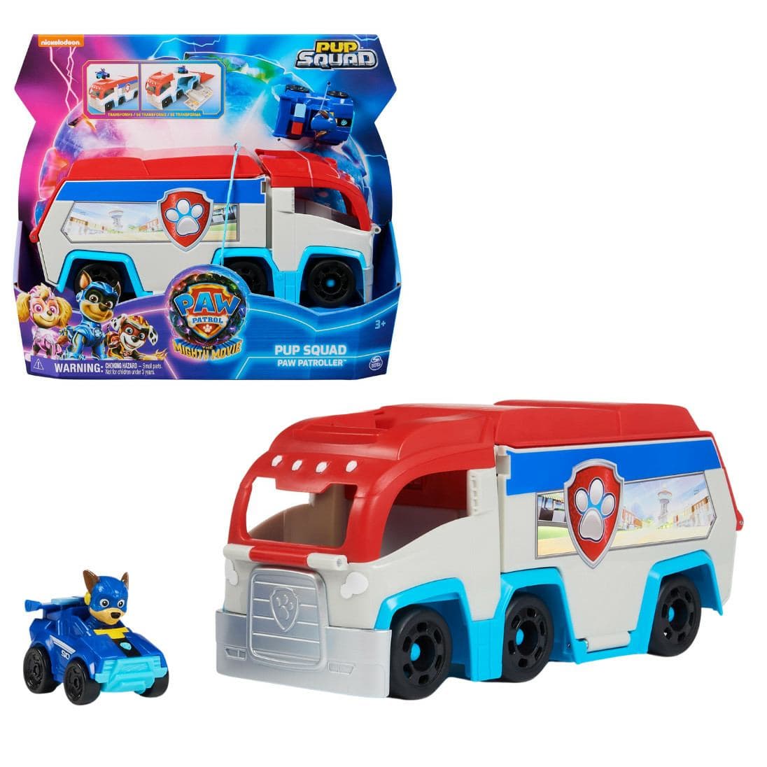PAW Patrol , Paw Patroller Pup Squad, dal Super Film, Giochi per Bambini e Bambine, 3+ anni (Spin Master Paw Patrol: The Mighty Mov)