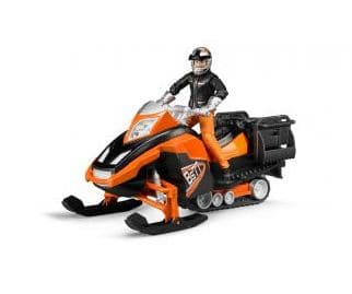 BRUDER Snowmobil m. Fahrer u. Ausst.| 63101 (BRUDER Snowmobile m. Driver and Exh. -)