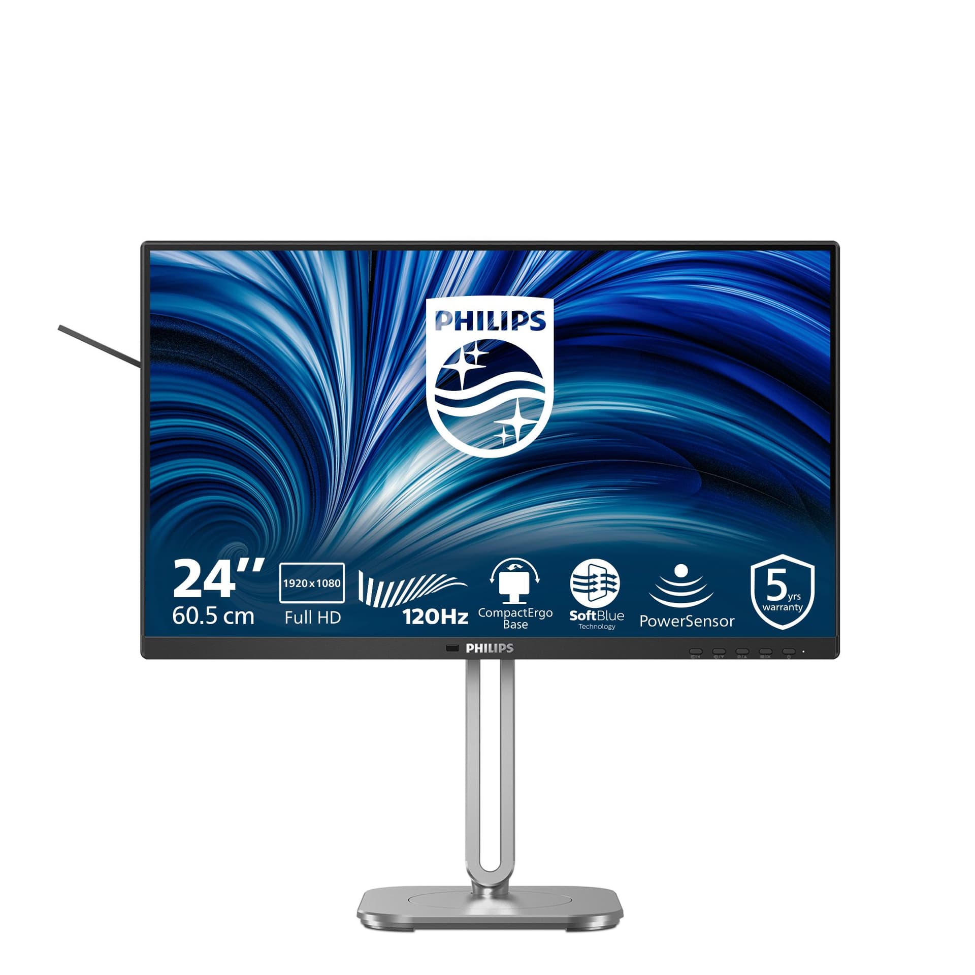 Philips Serie 4000 24B2N4200/00 Monitor PC 60,5 cm [23.8] 1920 x 1080 Pixel Full HD LCD Grigio (Philips 24B2N4200 - 4000 Series - monitor a LED - 24 [23.8 visualizzabile] - 1920 x 1080 Full HD [1080p] @ 120 Hz - IPS - 300 cd/mÂ² - 1500:1 - 4 ms - HDM