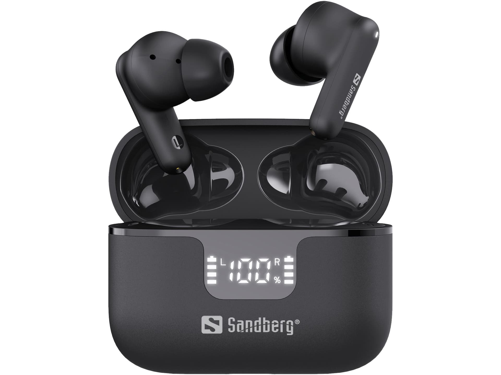 Sandberg 126-52 cuffia e auricolare True Wireless Stereo [TWS] In-ear Musica/Giornaliera Bluetooth Nero (Wireless Earbuds ANC+ENC - Wireless Eearbuds ANC+ENC - Warranty: 60M)