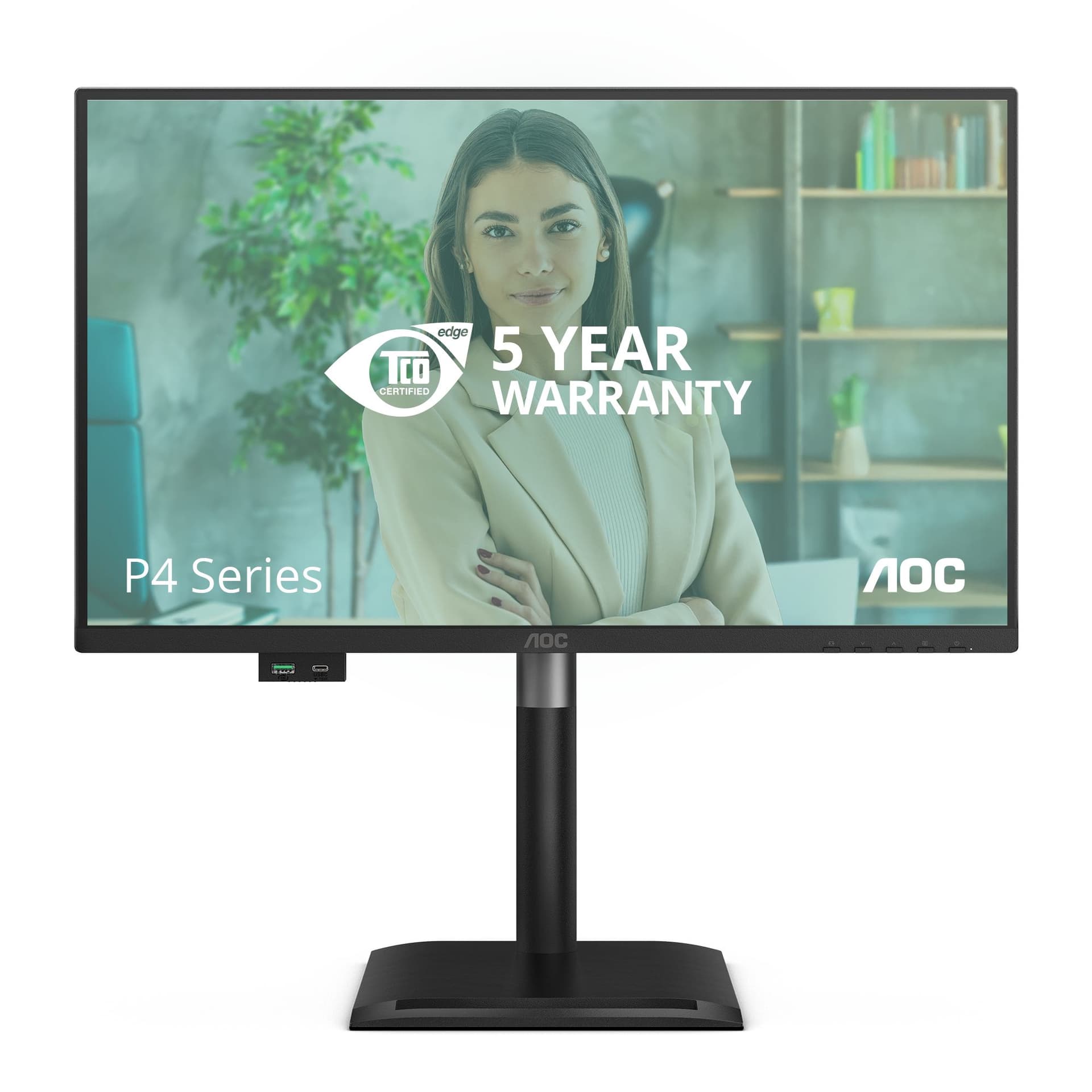 AOC 24P4U Monitor PC 60,5 cm [23.8] 1920 x 1080 Pixel Full HD Nero (AOC 24P4U - Monitor a LED - 24 - 1920 x 1080 Full HD [1080p] @ 120 Hz - IPS - 1500:1 - 4 ms - HDMI, DisplayPort - altoparlanti - nero)