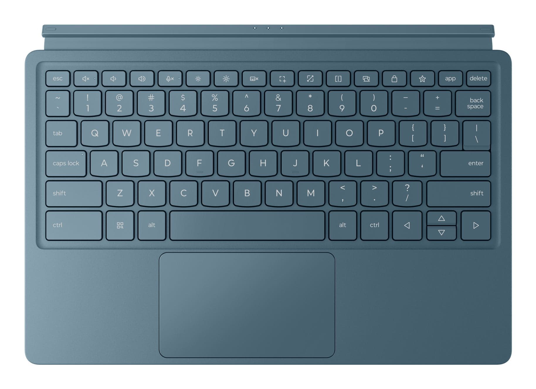 Lenovo ZG38C07010 tastiera per dispositivo mobile Pin Pogo Colore foglia di tè (Lenovo Keyboard Pack - Keyboard and folio case [stand cover] - with trackpad - POGO pin - tidal teal - for Yoga Tab Plus ZAEG, ZAF9)