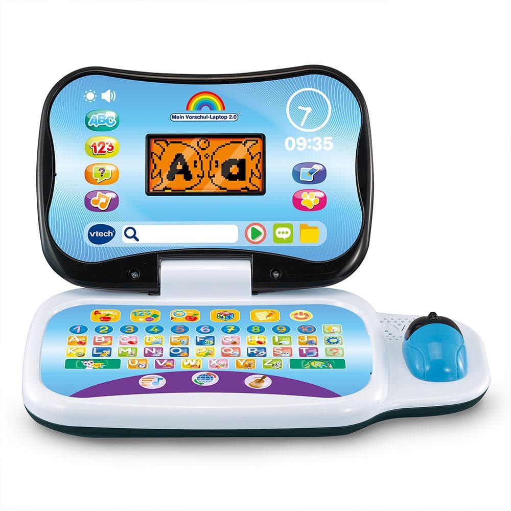 VTech 524804 Computer portatile per bambini (Mein Vorschul-Laptop 2.0 [grau/schwarz)