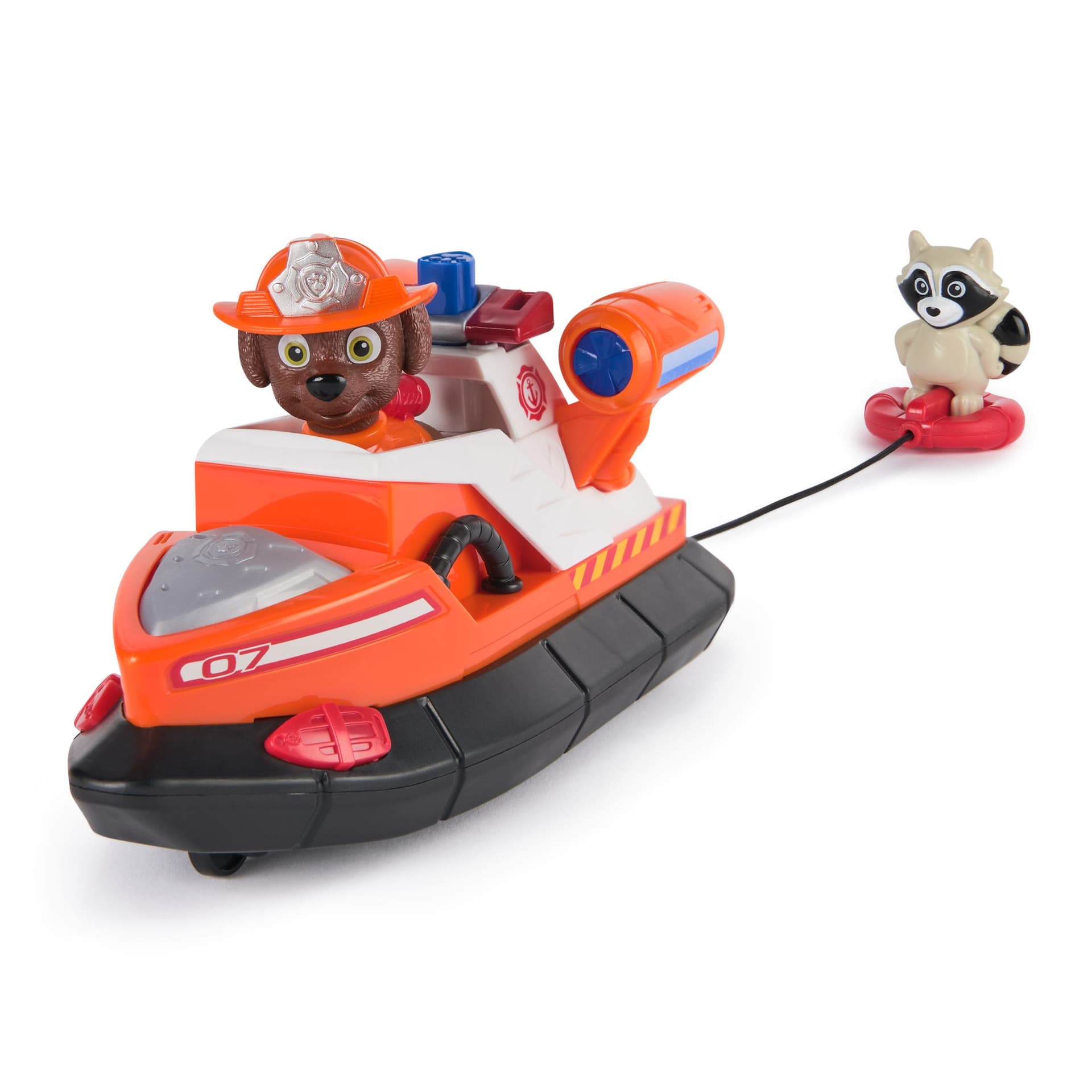PAW Patrol Fire Rescue: Barca di Salvataggio di Zuma con Personaggio, Salvagente Lanciabile e Procione, Giocattoli per Bambini e Bambine, 3+ Anni (Paw Patrol Fire Rescue - Zumas Rettung)