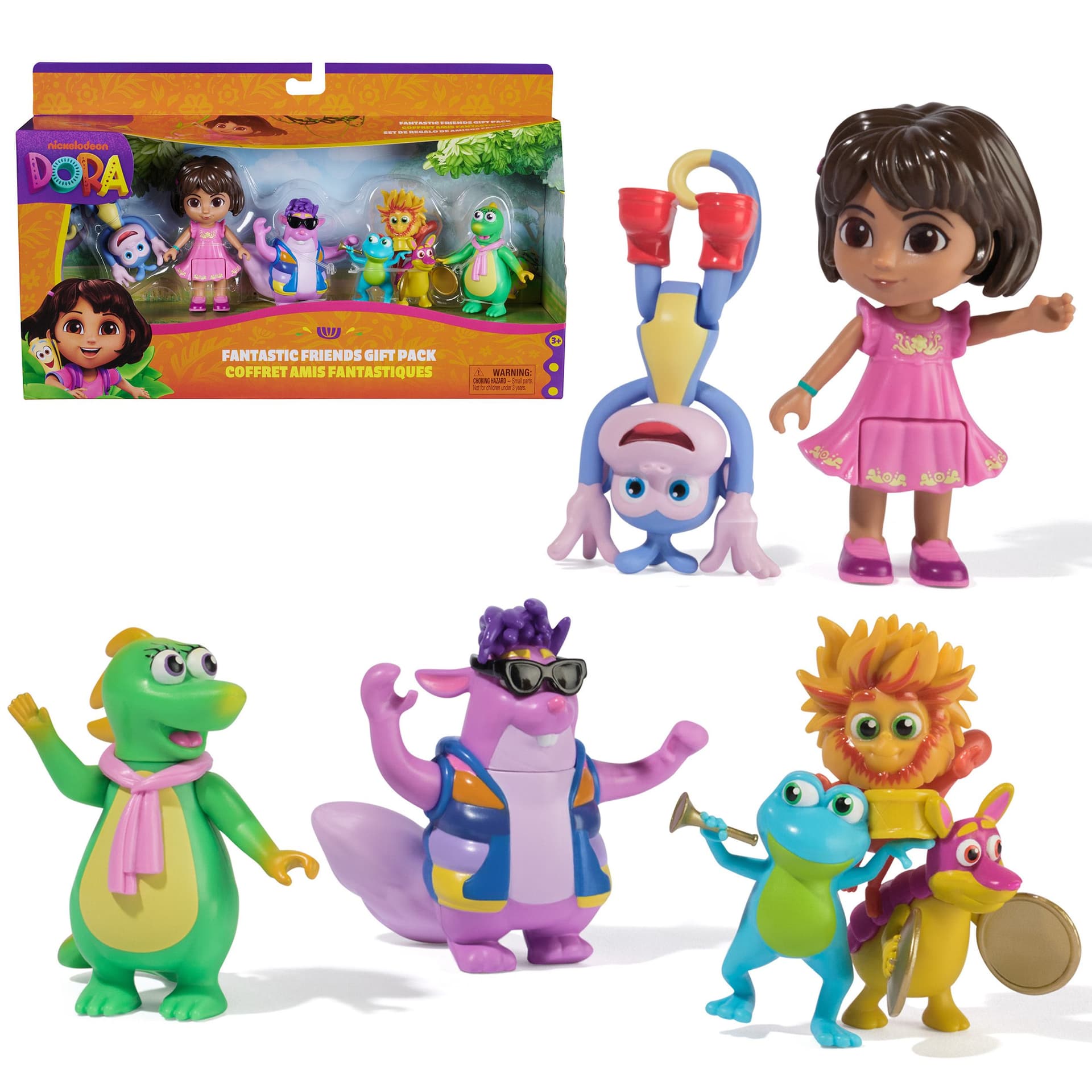 Dora l'Esploratrice, Confezione Regalo Fantastici Amici con Boots, Tico, Isa e il Trio delle Feste, Personaggi Giocattolo, Giocattoli per Bambine e Bambini, 3+ Anni (Dora - Fantastische Freunde Geschenkse)