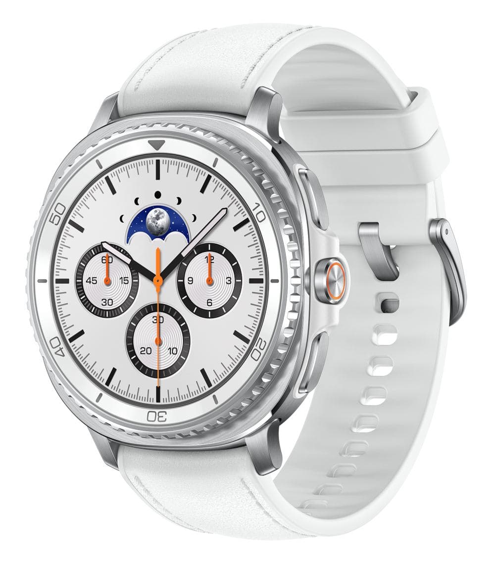 Samsung Galaxy Watch 8 Classic 3,3 cm [1.3] AMOLED 46 mm Digitale 438 x 438 Pixel Touch screen Argento Wi-Fi GPS [satellitare] (Samsung SM-L500N Galaxy Watch8 Classic Smartwatch white 46mm)
