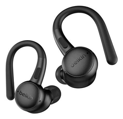 Belkin SoundForm ActiveFit Auricolare Con cavo e senza cavo A clip Musica e Chiamate USB tipo-C Bluetooth Nero (SOUNDFORM ACTIVEFIT EARBUDS BLACK)