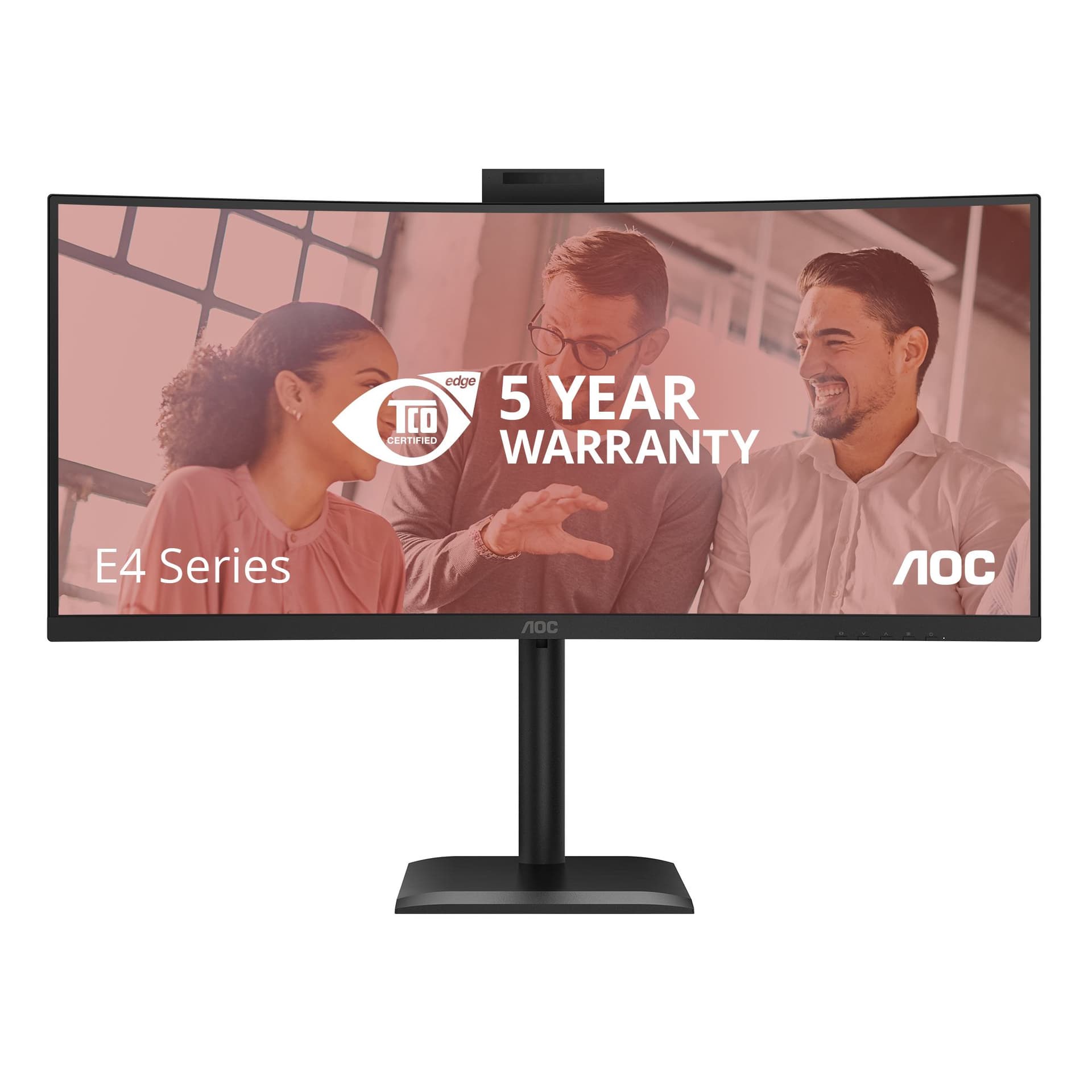 AOC E4 CU34E4CW Monitor PC 86,4 cm [34] 3440 x 1440 Pixel UltraWide Quad HD LED Nero (CU34E4CW 34IN 21:9 VA 120HZ - 3440X1440 4MS 3500:1 HDMI X 2X 2)