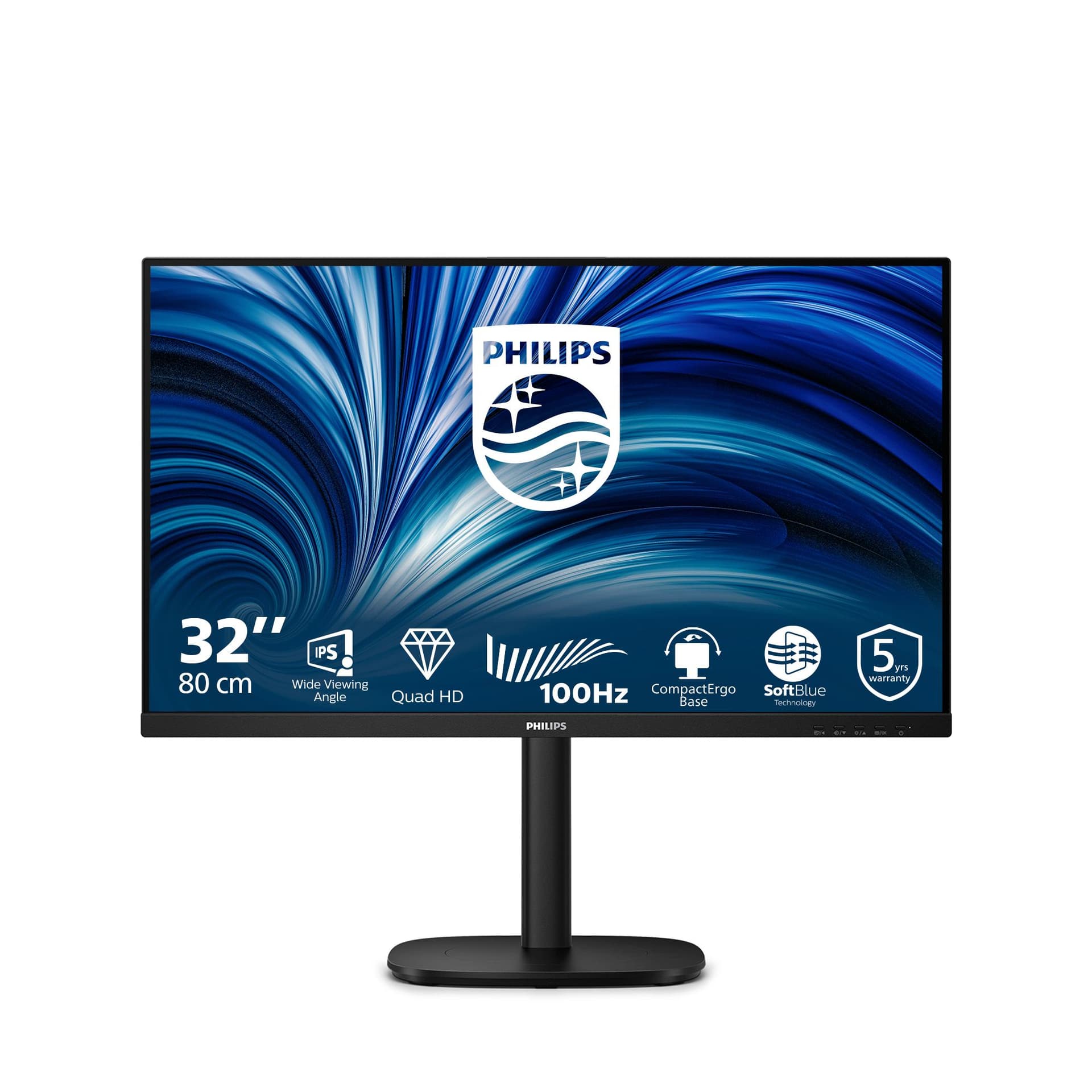 Philips Serie 3000 32B2N3500/00 Monitor PC 80 cm [31.5] 2560 x 1440 Pixel Quad HD LCD Nero (32B2N3500/00 31.5IN 16:9 IPS - 100HZ 2560X1440 4MS 1500:1 HDMI)