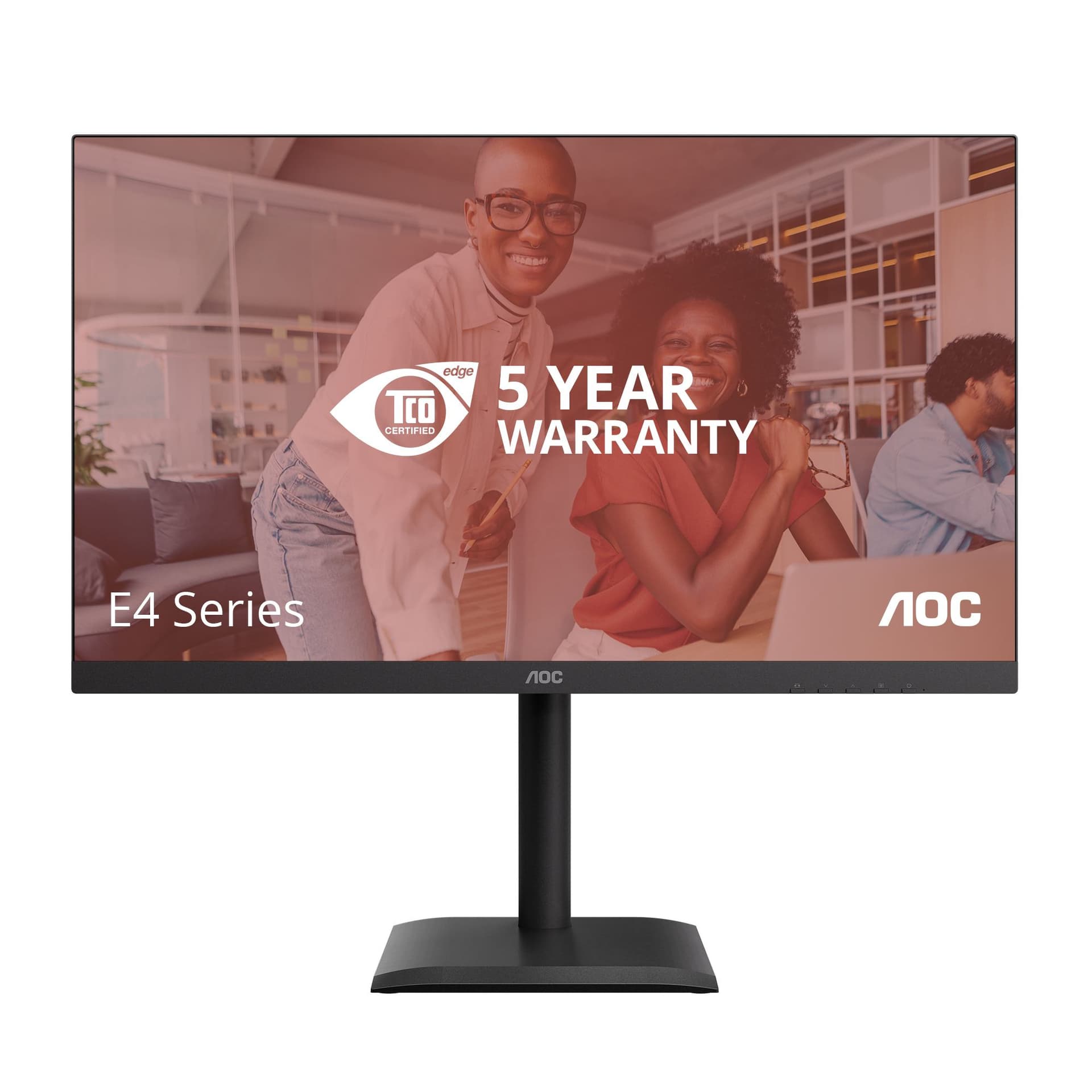 AOC E4 U27E4CV Monitor PC 68,6 cm [27] 3840 x 2160 Pixel 4K Ultra HD LED Nero (U27E4CV 27IN 16:9 IPS 60HZ - 3840X2160 4MS 1200:1 HDMI X 2X 2)